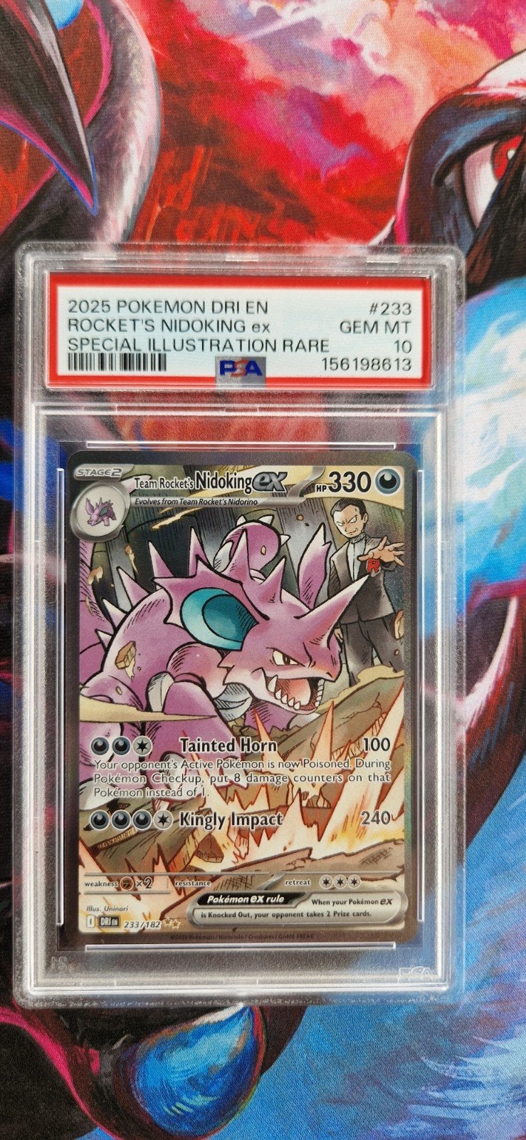 Nidoking ex Special Illustration Rare PSA 10, Ophalen of Verzenden, Zo goed als nieuw, Losse kaart