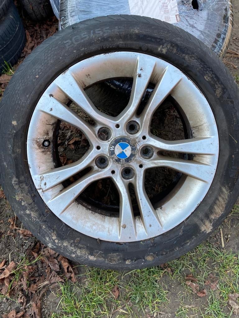 4 bmw banden +velgen 205/55r16, Auto-onderdelen, Ophalen, 16 inch, 205 mm, Band(en)