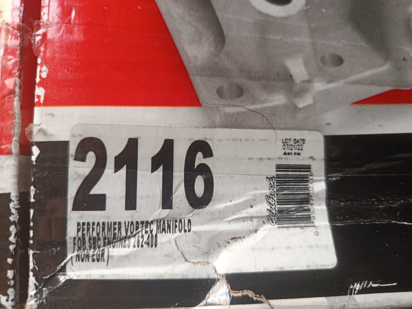 chevrolet edelbrock intake manifold 2116 vortec engines, Ophalen of Verzenden, Chevrolet