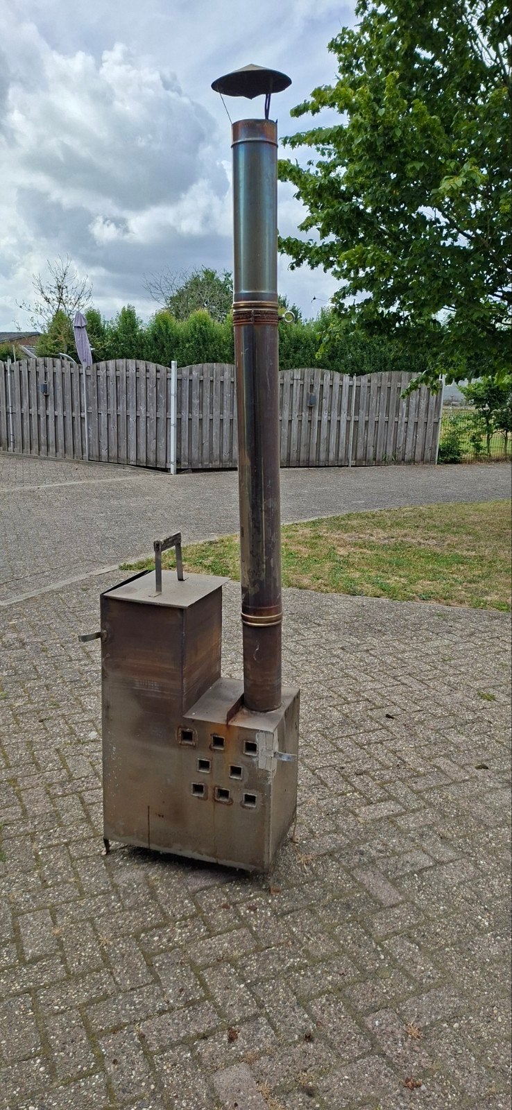 Hottub kachel hout gestookt., Ophalen, Gebruikt, Vrijstaande haard, Houthaard