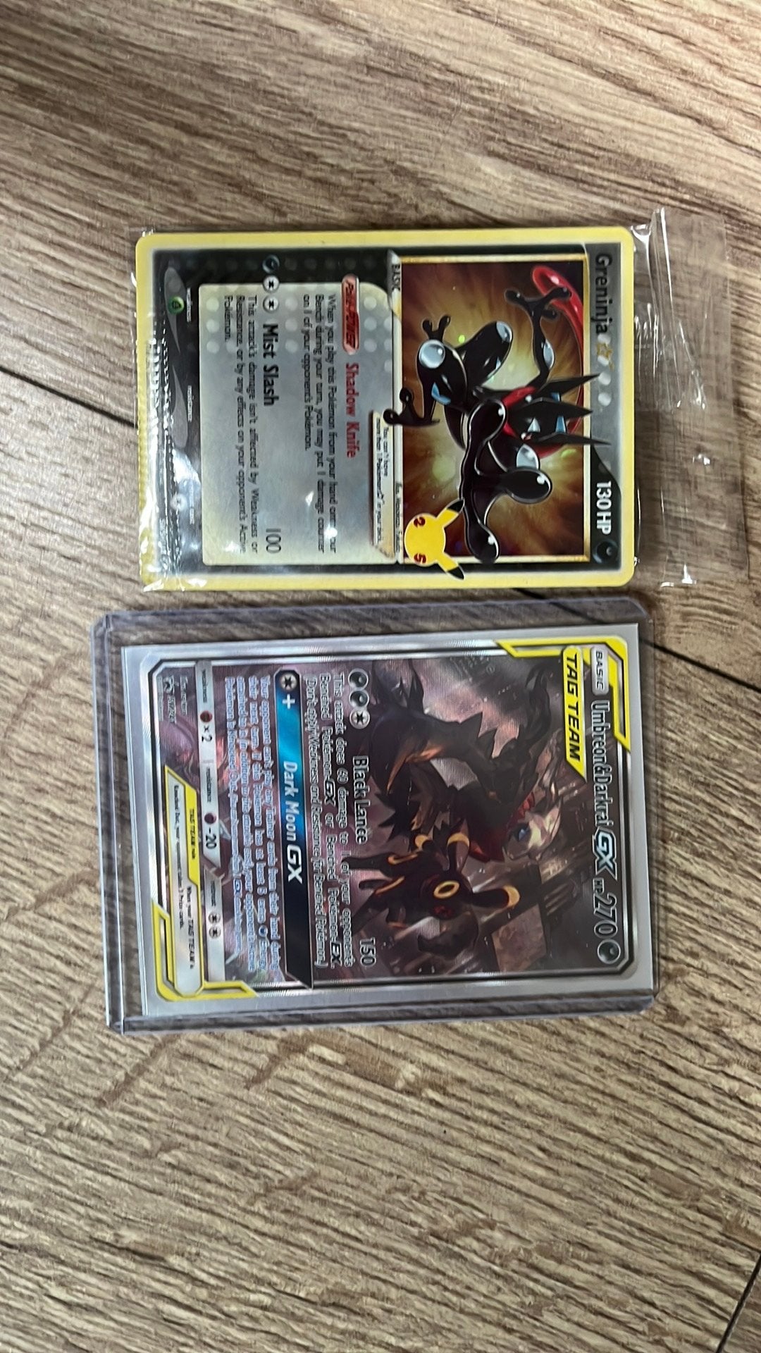 Pokemon kaarten greninja gold star + umbreon & darkrai Tag, Ophalen of Verzenden, Zo goed als nieuw, Losse kaart