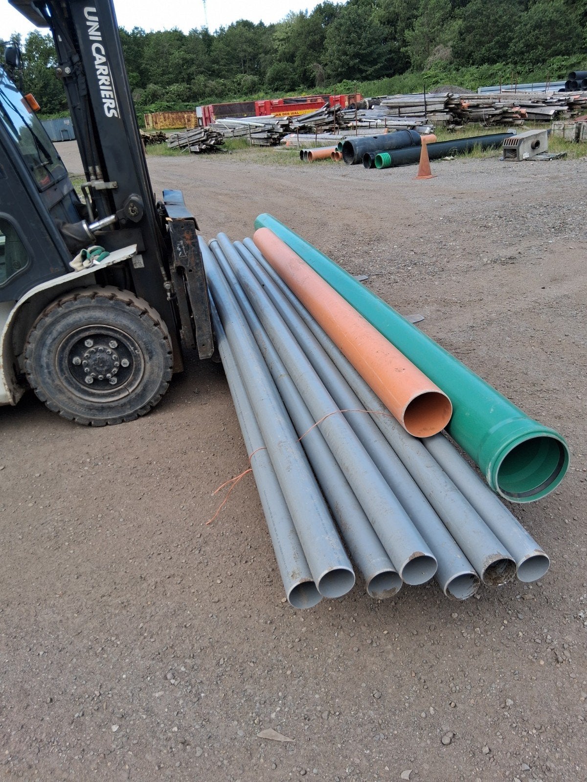 Dyka pvc 110 buis 9 stuks a 5 meter, Ophalen, Gebruikt, Pvc, 2 tot 4 meter