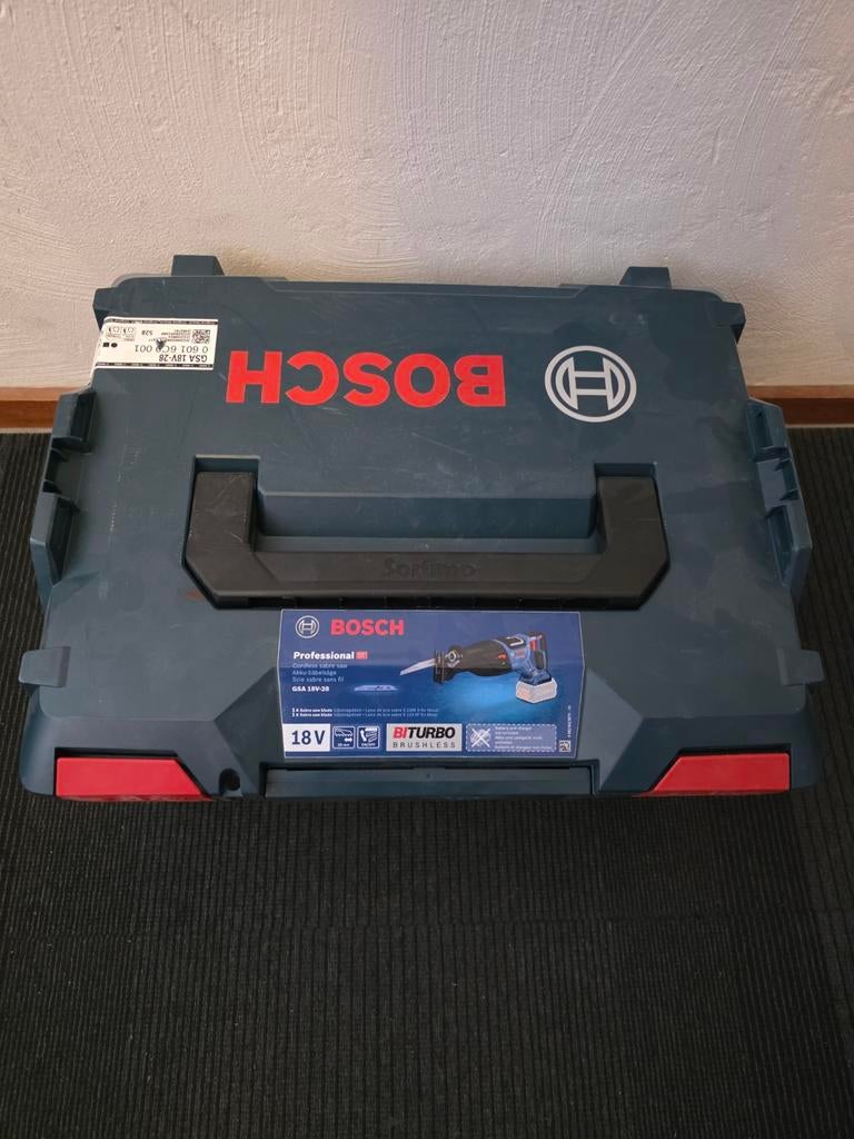 Bosch Professional GSA 18V-28 Reciprozaag in koffer 2x gebru, 70 mm of meer, Ophalen of Verzenden, Zo goed als nieuw, Reciprozaag
