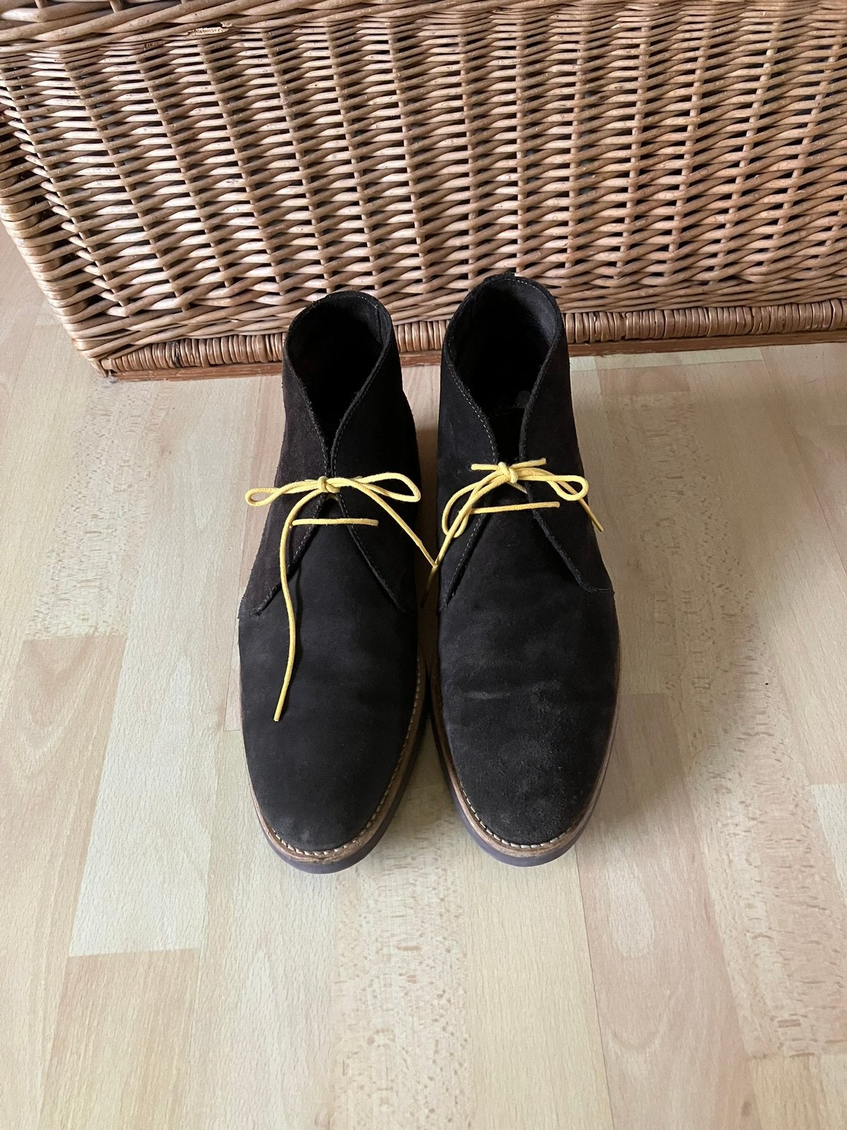 Gant donkerbruine suède leren boots mt 45 izgs, Bruin, Boots, Ophalen of Verzenden, Gedragen