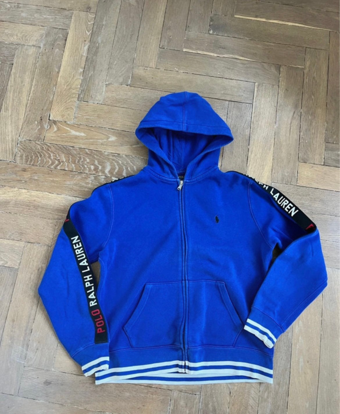 Blauw Ralph Lauren polo L 158 164 170 vest hoodie trui, Kinderen en Baby's, Ophalen of Verzenden, Gebruikt, Jongen, Trui of Vest