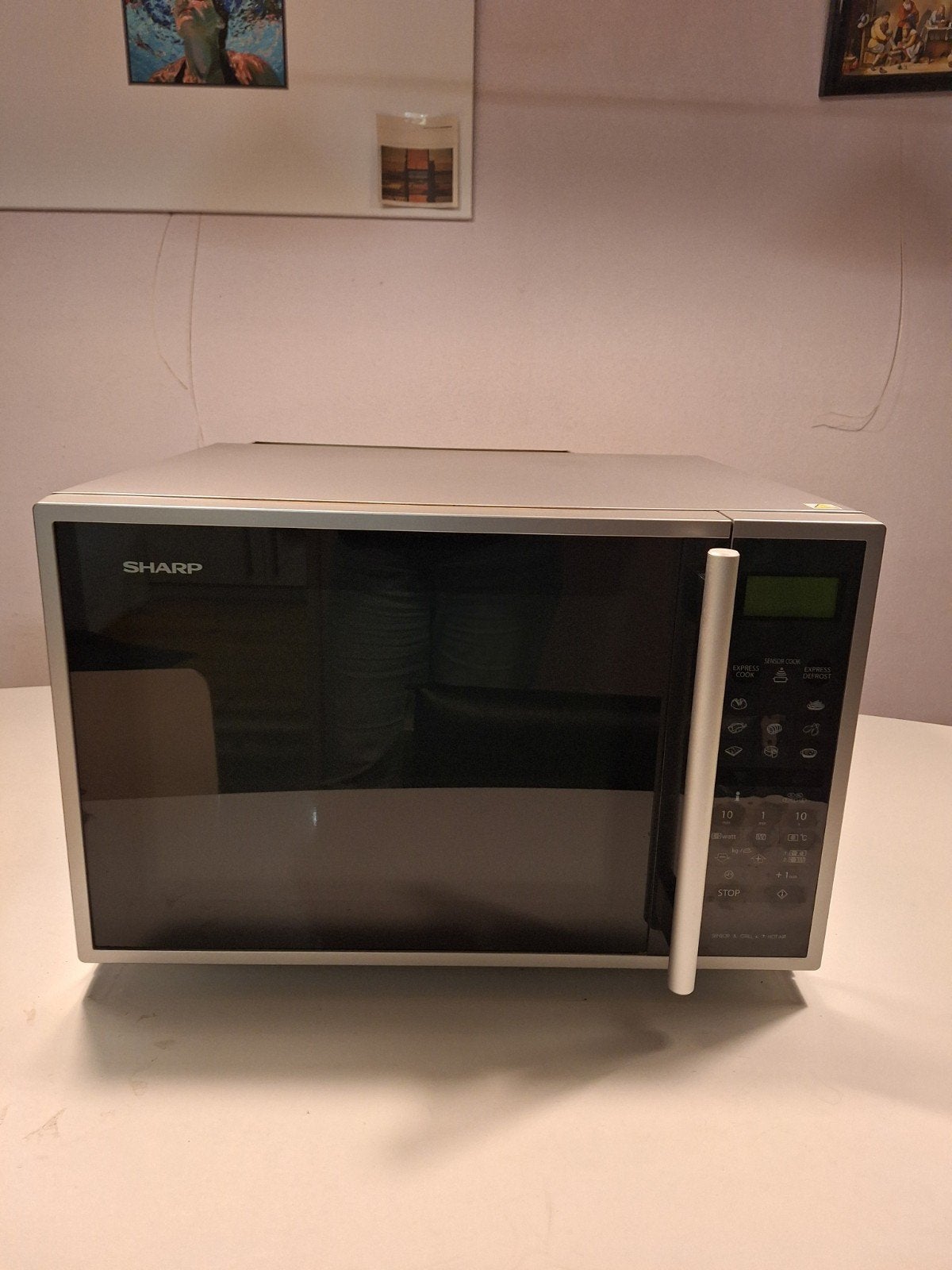 Sharp Combimagnetron R-961(IN)W, Witgoed en Apparatuur, Ophalen, Combimagnetron, Zo goed als nieuw, Draaiplateau