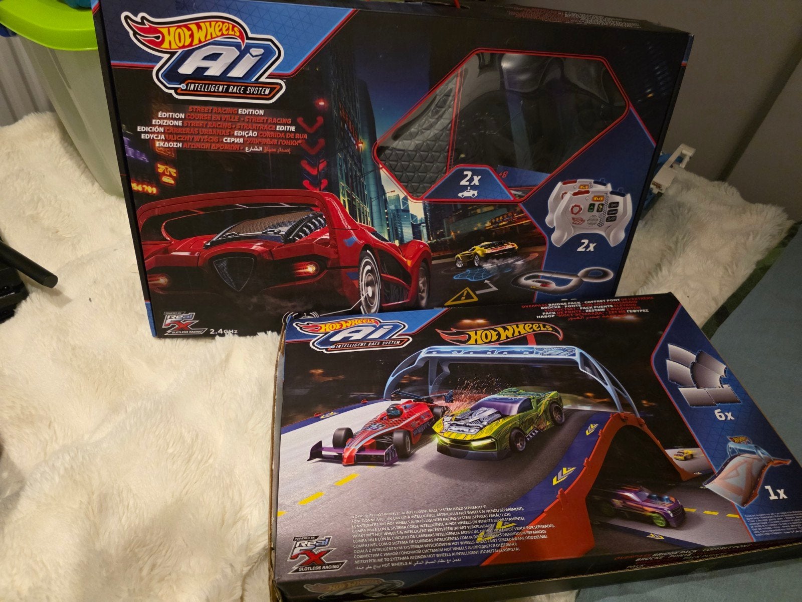 Hot Wheels AI Race Systeem met Brug Uitbreiding, Ophalen, Zo goed als nieuw, Handmatig, Hot Wheels
