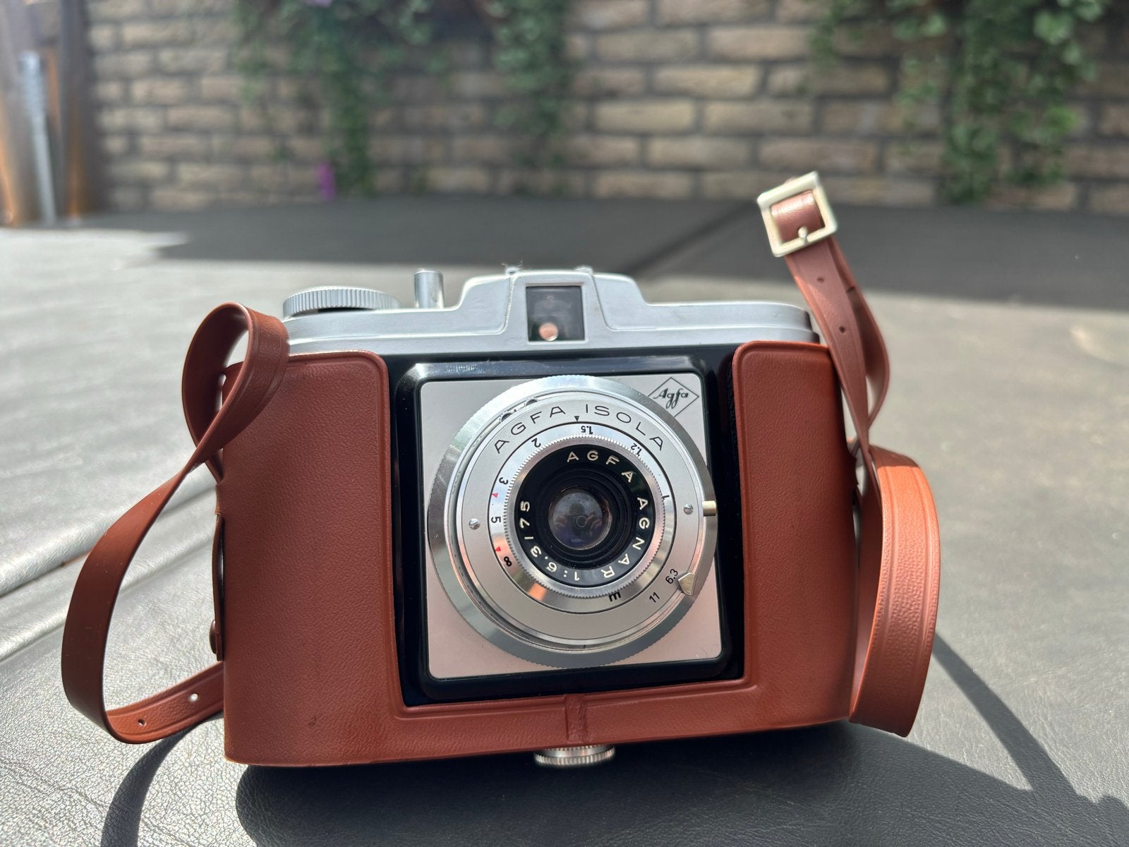 Agfa Isola Vintage Camera met Leren Tas, Ophalen of Verzenden, Zo goed als nieuw, Compact, Overige Merken