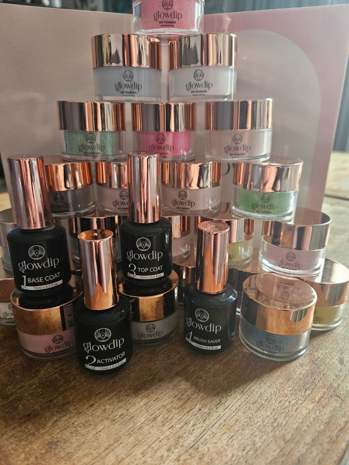 Glowdip Dipping Powder Set - Nieuwstaat, Overige kleuren, Ophalen of Verzenden, Zo goed als nieuw, Handen en Nagels