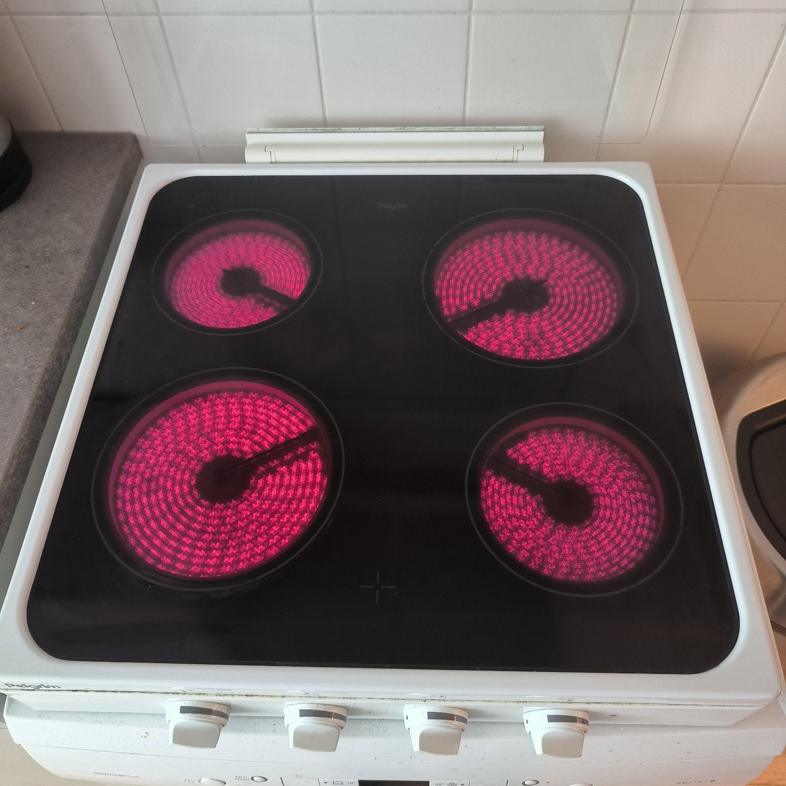 Pelgrim vrijstaande keramische kookplaat., Ophalen, Gebruikt, Keramisch, 4 kookzones