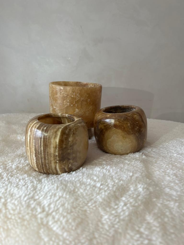 Alabaster kaarshouder, Ophalen, Overige materialen, Zo goed als nieuw, Kaars