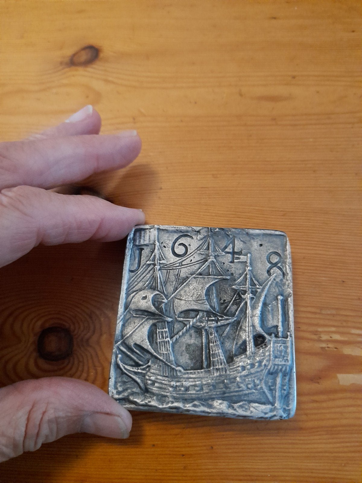 Presse papier naar een VOC schip 1648 - Westfries Museum, Ophalen of Verzenden, Gebruikt