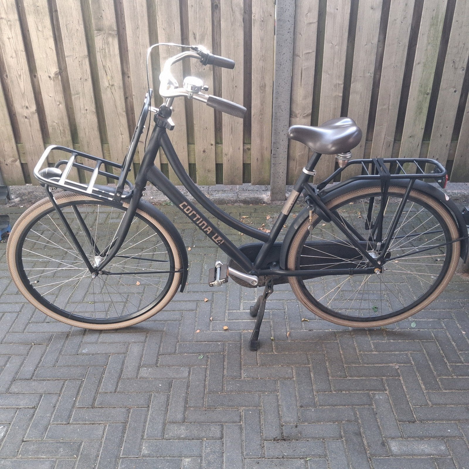 zwart3 Cortina U4 Transportfiets Dames framemaat", Terugtraprem, Versnellingen, Zo goed als nieuw, 50 tot 53 cm