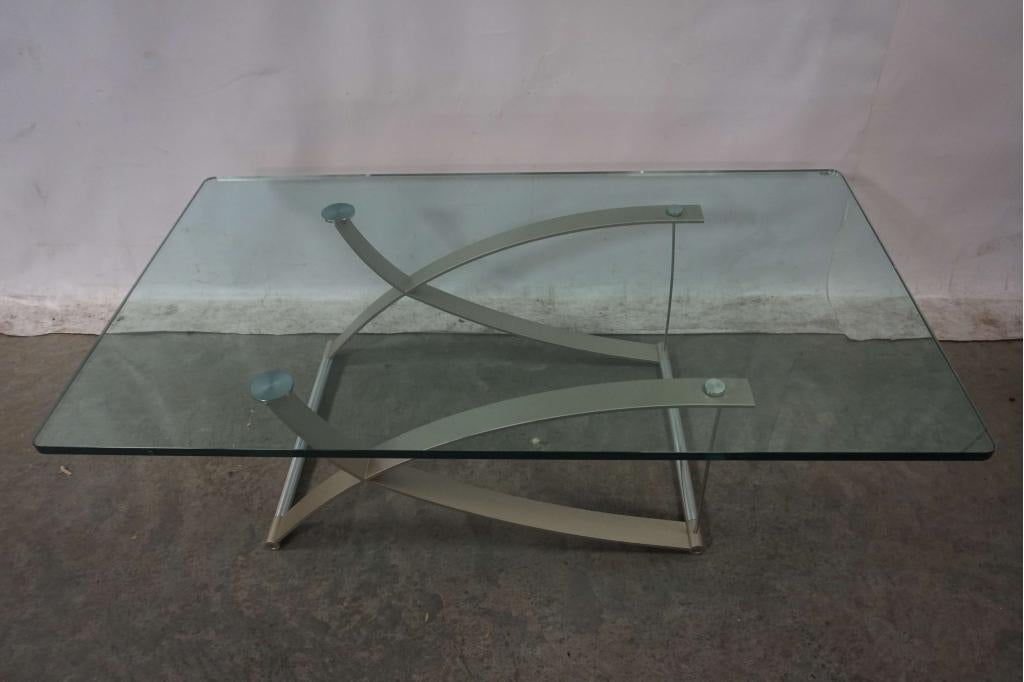 Glazen salontafel Rolf Benz | 140x80, Gebruikt, 50 tot 100 cm, 100 tot 150 cm, Niet ingevuld