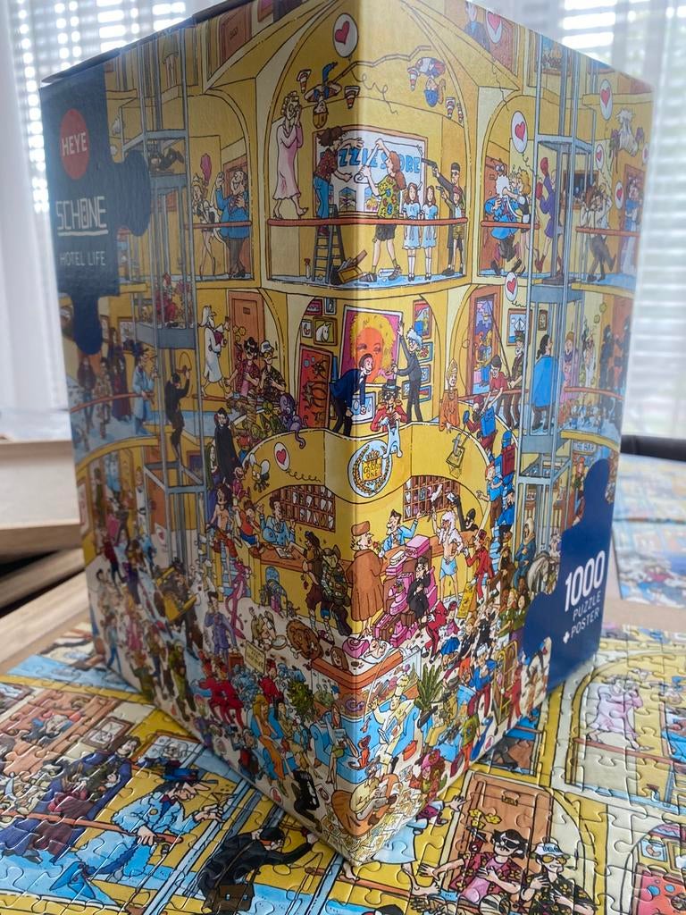 Heye puzzel Hotel Life (1000 stukjes), Ophalen of Verzenden, 500 t/m 1500 stukjes, Zo goed als nieuw, Legpuzzel