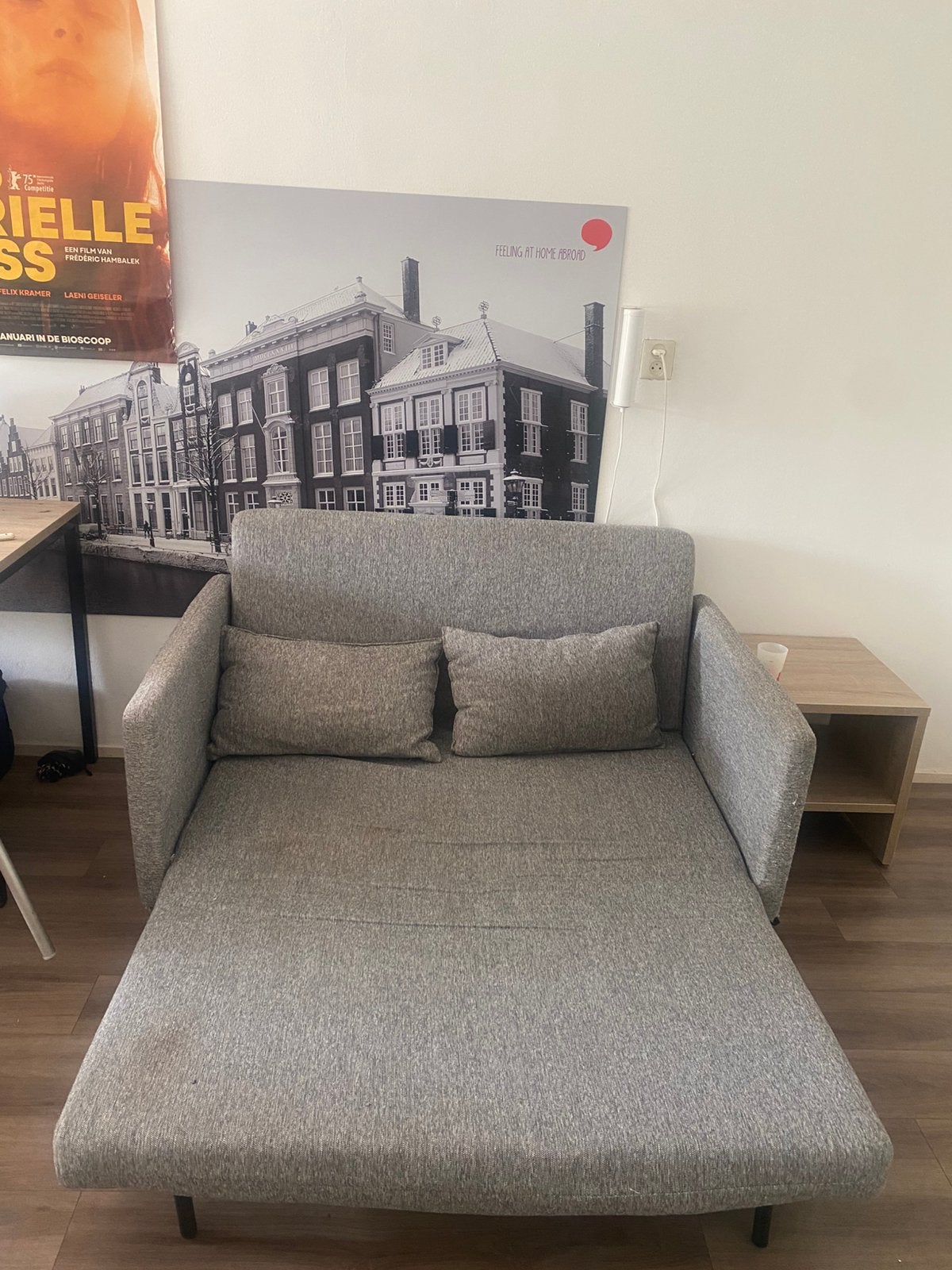 2 person fold out sofa bed, Ophalen of Verzenden, Zo goed als nieuw, Tweepersoons