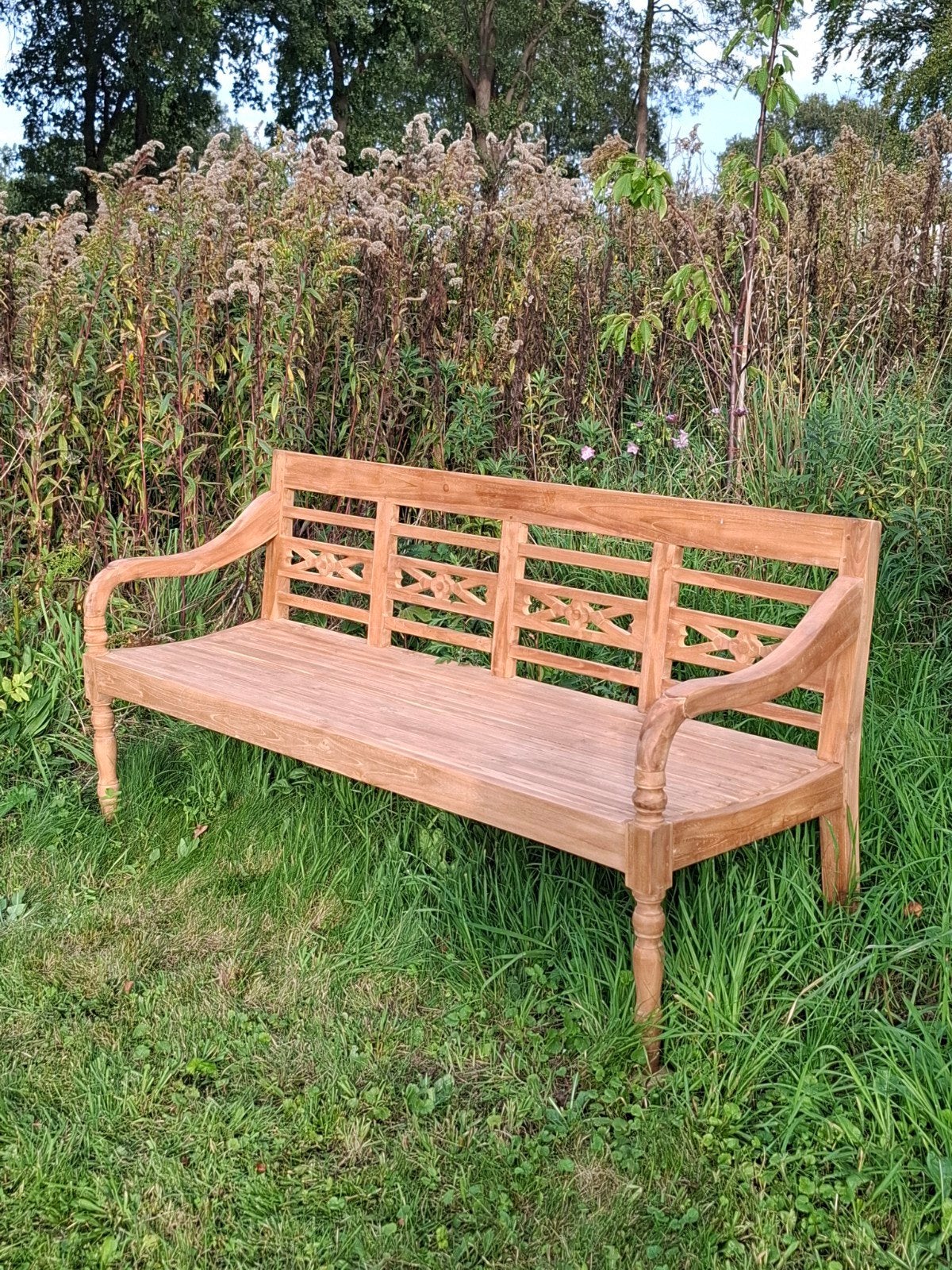 stoere teakhouten tuinbank bank perronbank teak, T, Teakhout, Nieuw, Ophalen of Verzenden