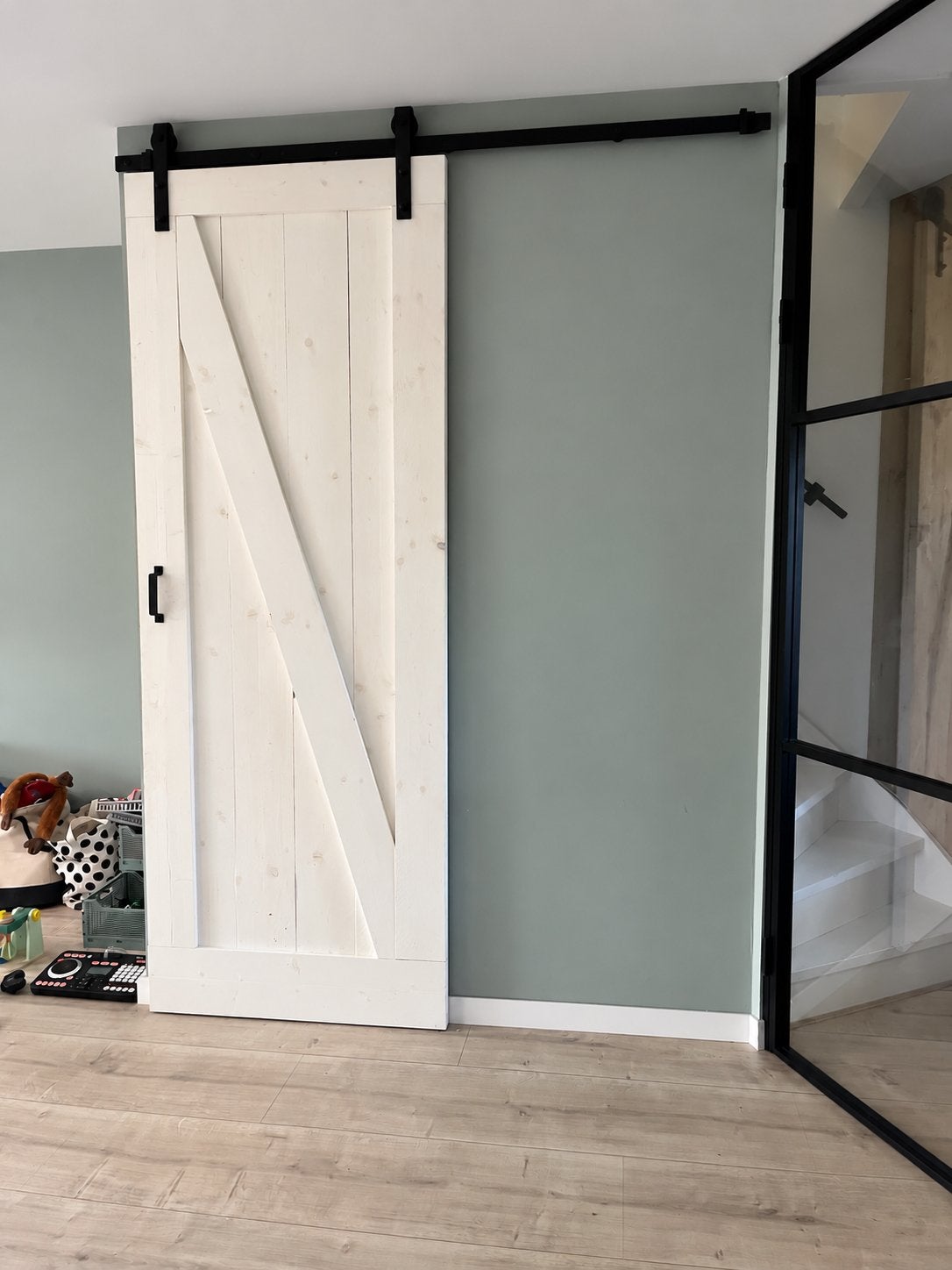 Mooie landelijke boerderijdeur / barn door – 240 x 90 cm, Ophalen, Gebruikt, 80 tot 100 cm, 215 cm of meer