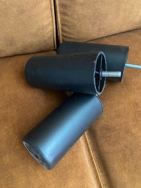 bedpoten van 12 cm hoog (12x), Ophalen, Overige materialen, Gebruikt, Zwart