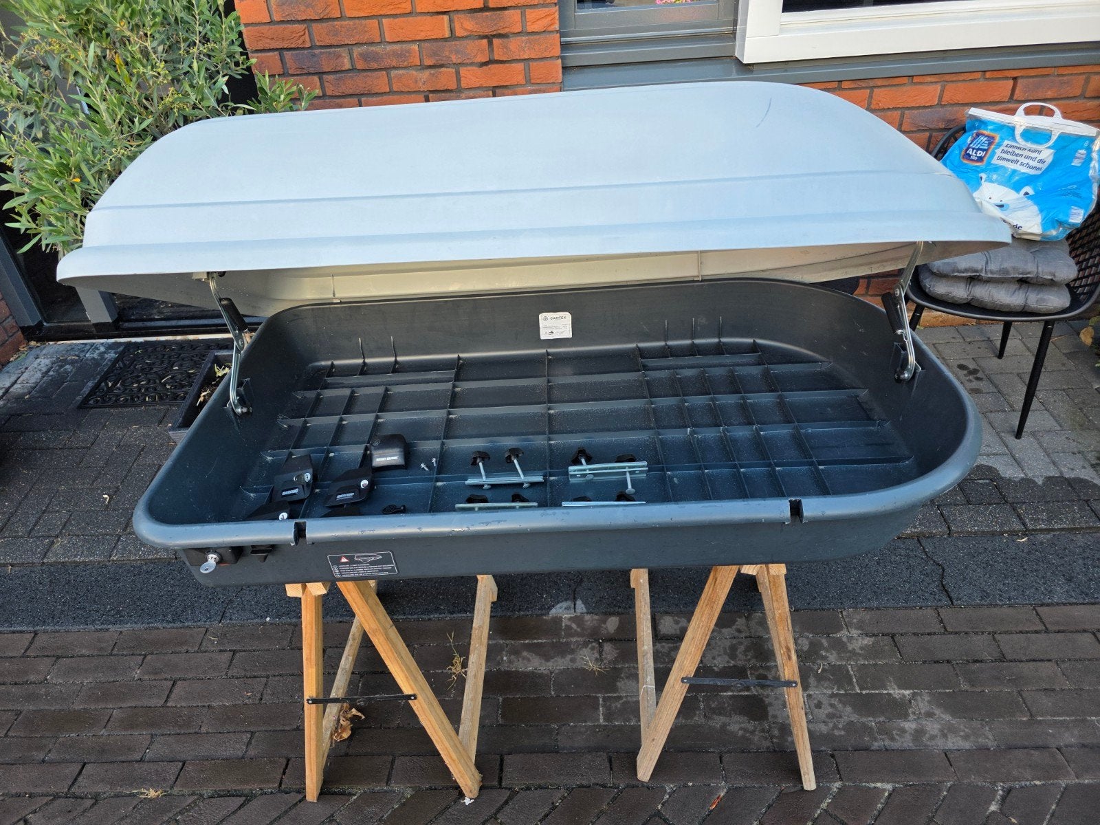 dakkoffer incl dakdragers oem compleet voor peugeot 206, Ophalen, Zo goed als nieuw