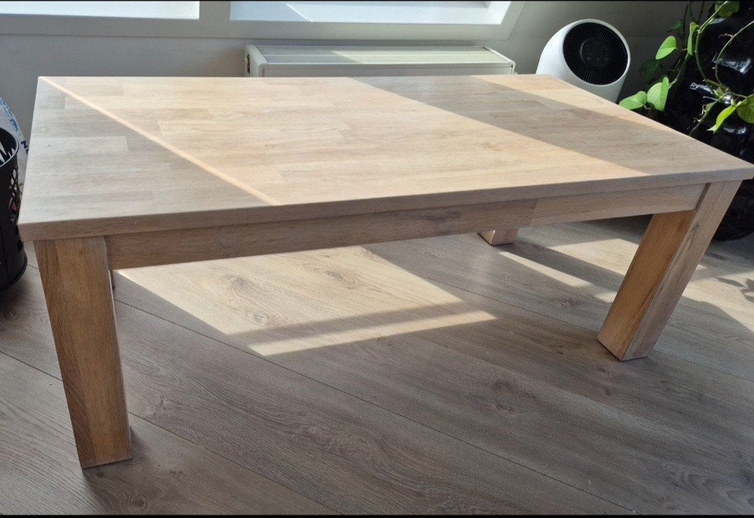 WOOOD Massieve Eiken Salontafel L120xB60xH45, Gebruikt, 100 tot 150 cm, Eikenhout, Minder dan 50 cm