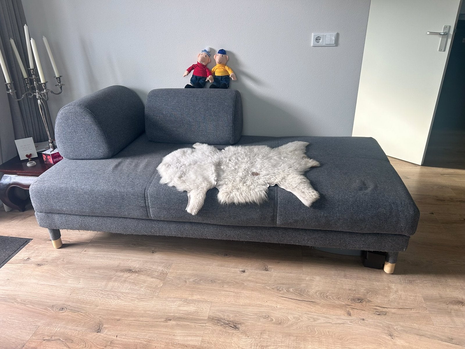 Slaapbank Flottebo Ikea, grijs, grootte: 1-persoonsbed, Ophalen, Gebruikt, 90 cm, Eenpersoons