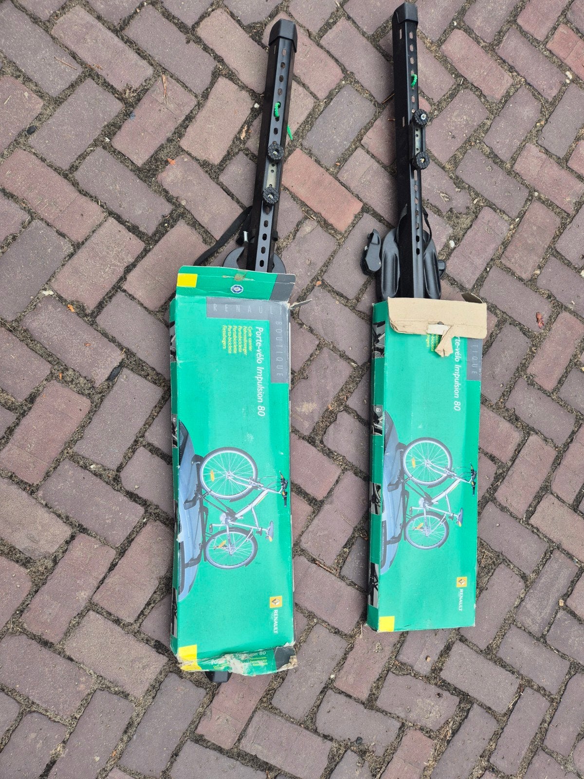 Dakdragers (2 stuks), Renault Porte-vélo Impulsion 80, Auto diversen, Fietsendragers, Ophalen, 2 fietsen, Zo goed als nieuw, Dakdrager
