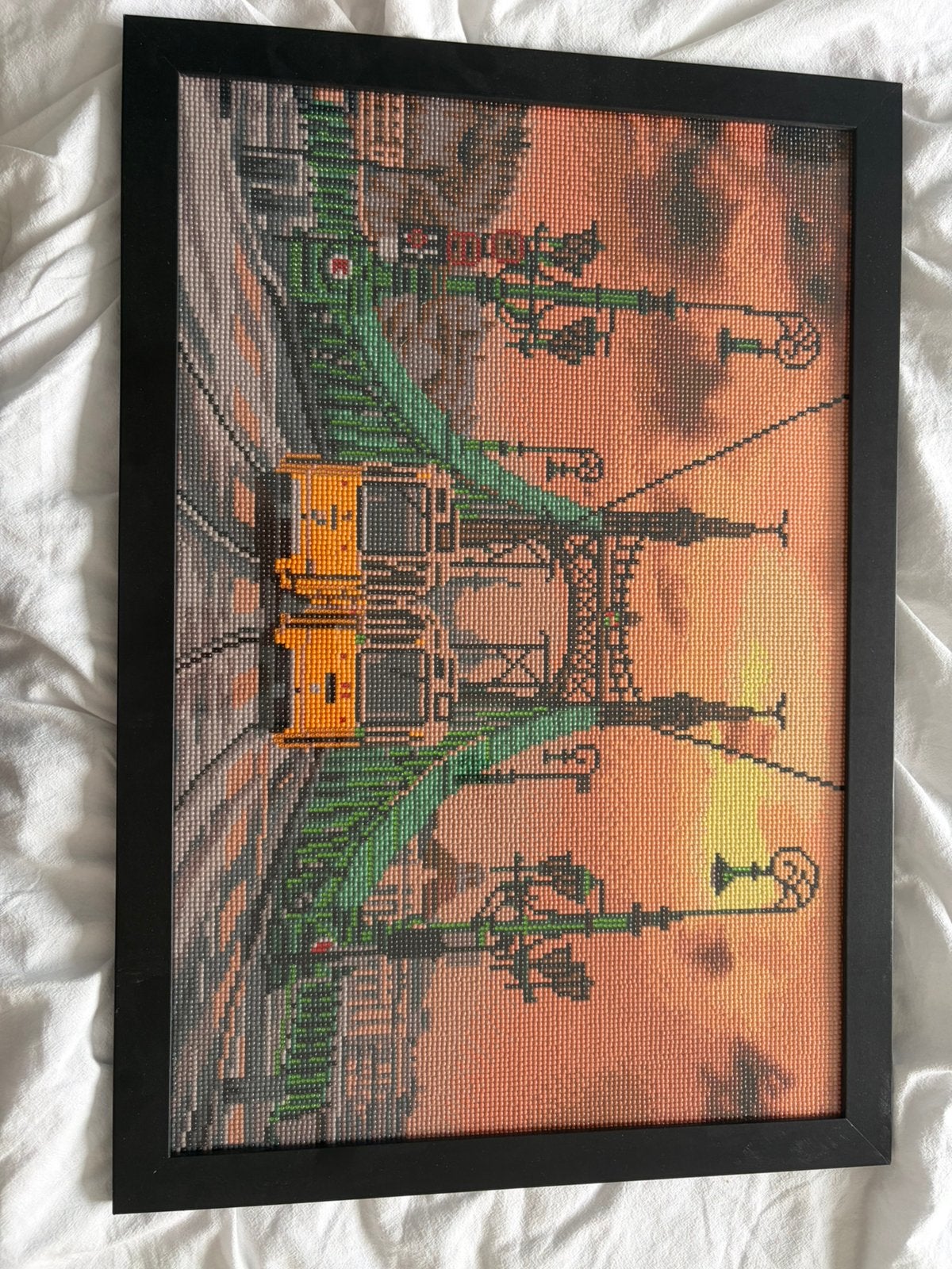 Diamond painting ingelijst - Tram, Ophalen of Verzenden