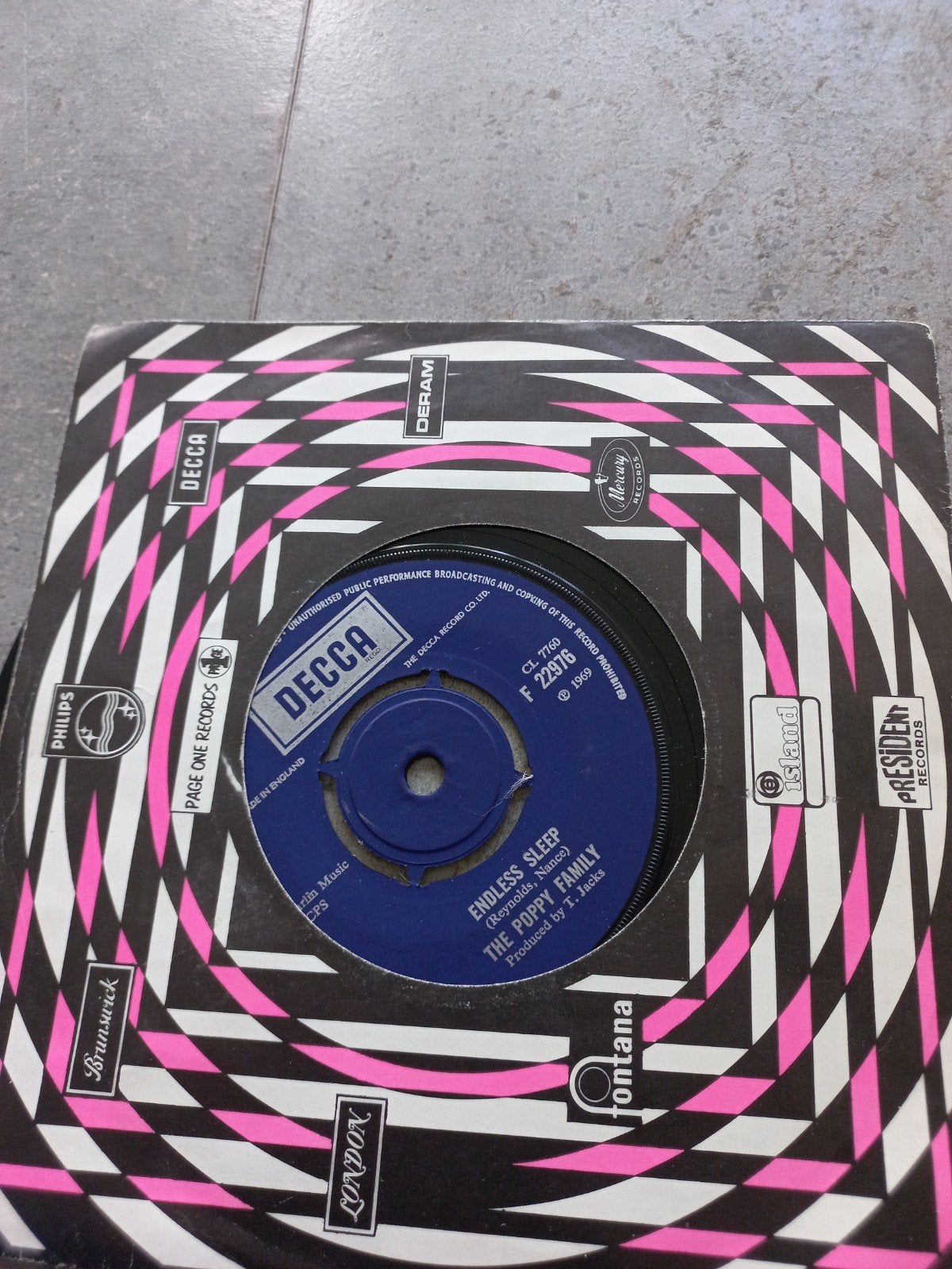 The Poppy Family - Endless Sleep 7 inch vinyl single, Ophalen of Verzenden, Gebruikt, 7 inch, Pop