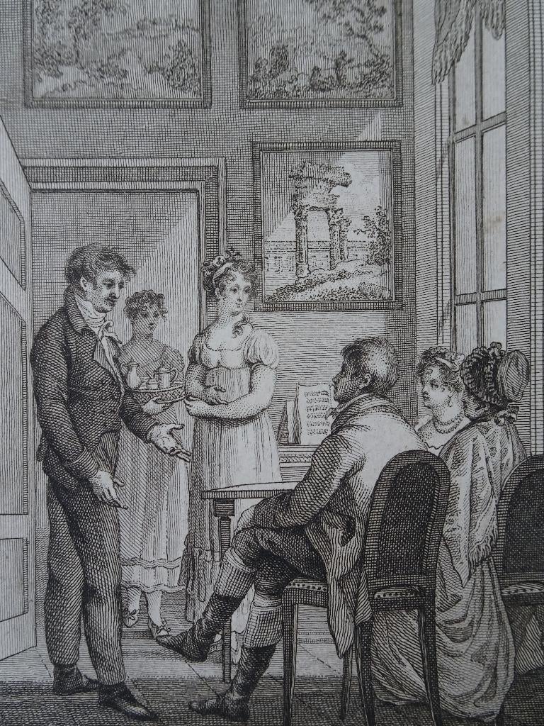 gravure mag ik trouwen, verzoek bij schoonouders Vinkeles, Antiek en Kunst, Kunst | Etsen en Gravures, Dagelijks leven, Verzenden