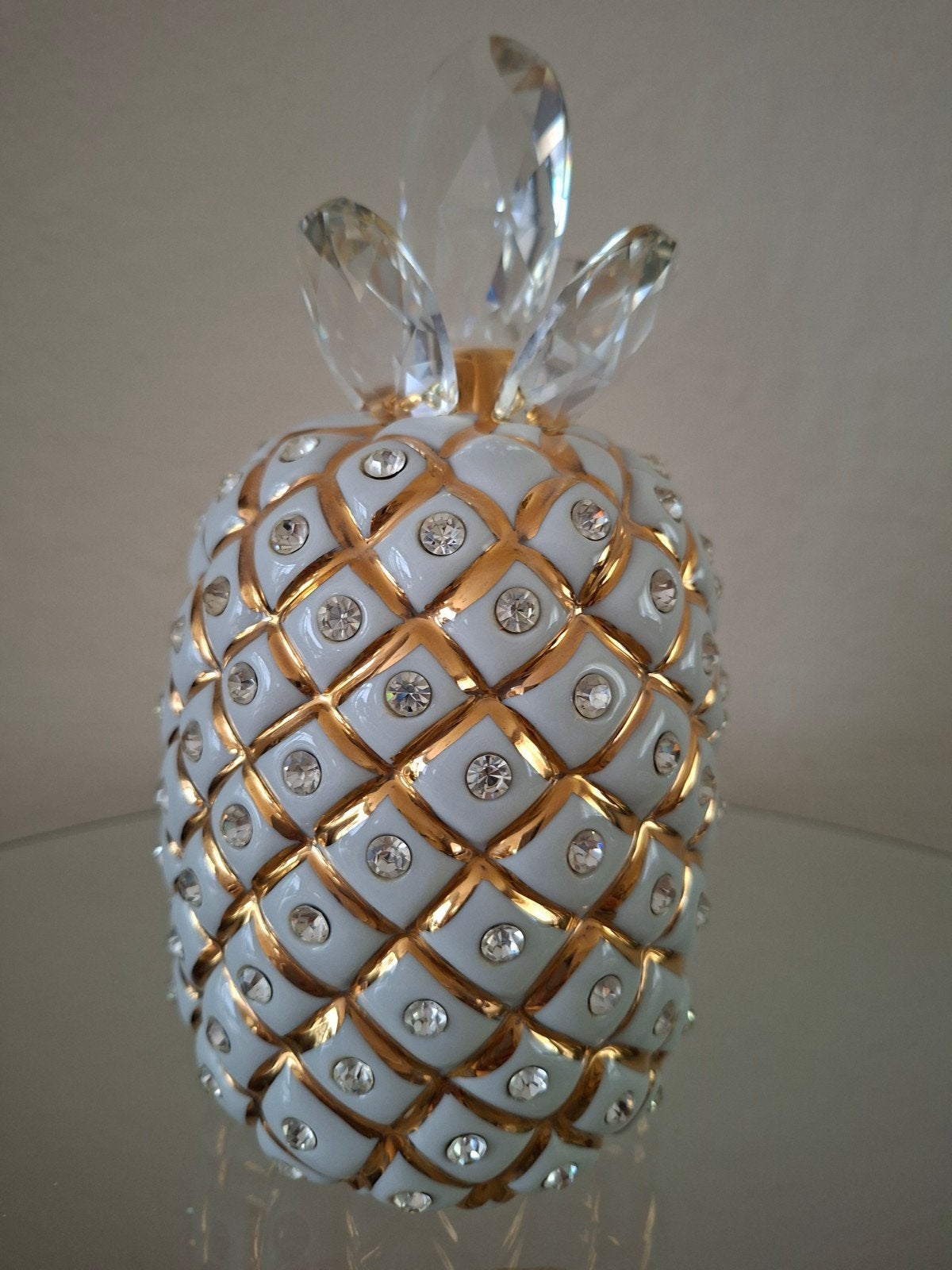 Capodimonte Ananas met Swarovski Steentjes, Antiek en Kunst, Ophalen