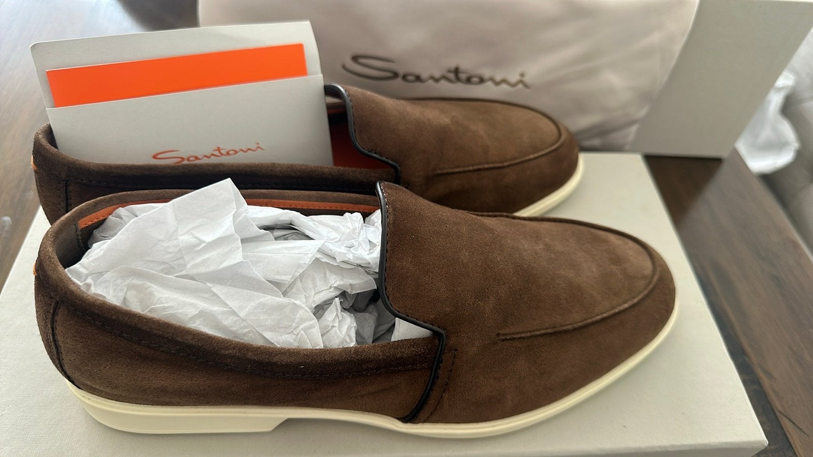 Santoni Loafers Malibu Bruin Kalfsleer - Nieuw, Ophalen of Verzenden, Nieuw, Bruin, Loafers