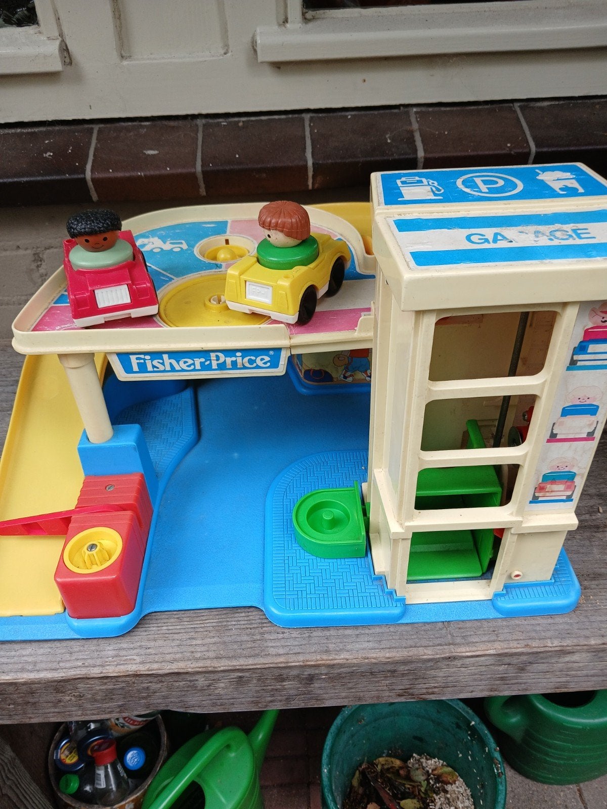 vintage fisher price garage, Ophalen, Gebruikt, Auto of Voertuig