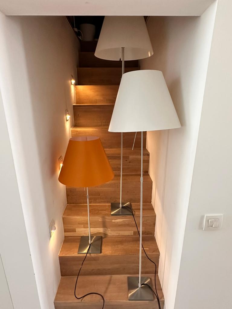 3 originele Luceplan Costanza designlampen, complete set, Huis en Inrichting, Lampen | Vloerlampen, Zo goed als nieuw, 150 tot 200 cm