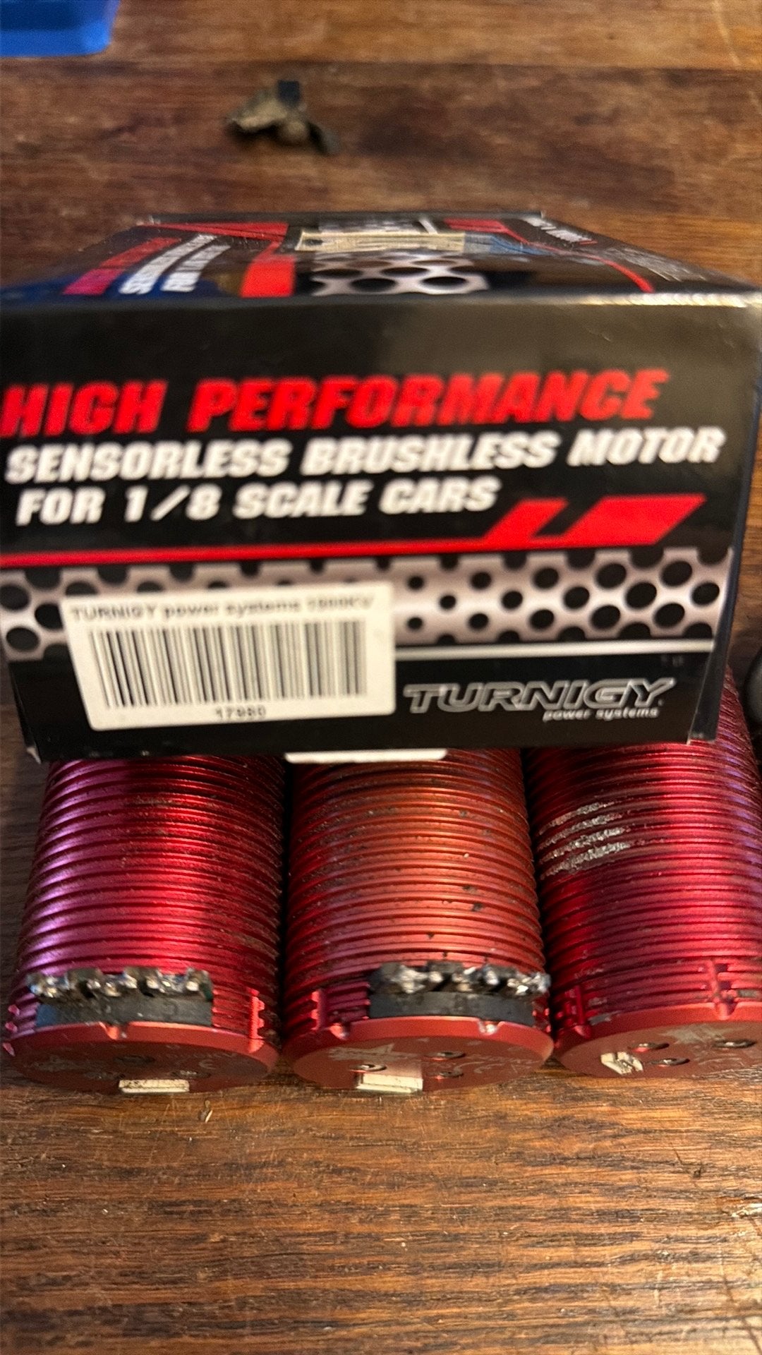 Turnegy 1/8 electro motoren 3 x tegen goed bod, B, Ophalen of Verzenden, C, Onderdeel
