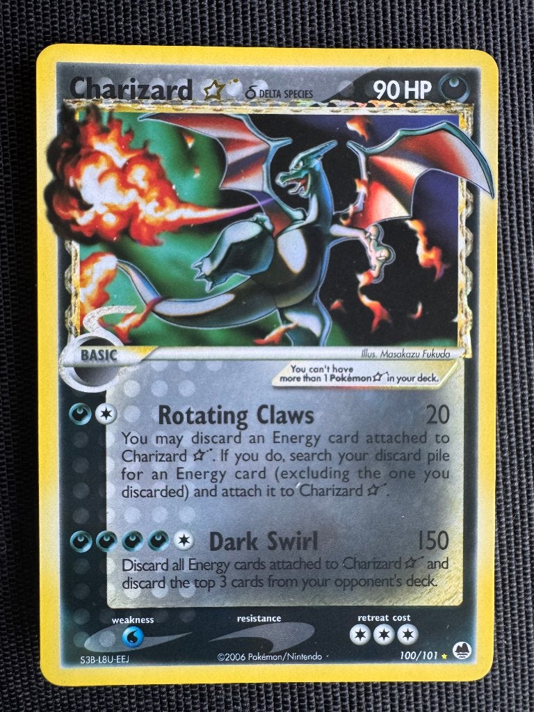 Charizard Gold Star δ Delta Species ENG | Excellent Conditie, Ophalen, Zo goed als nieuw, Losse kaart, Foil