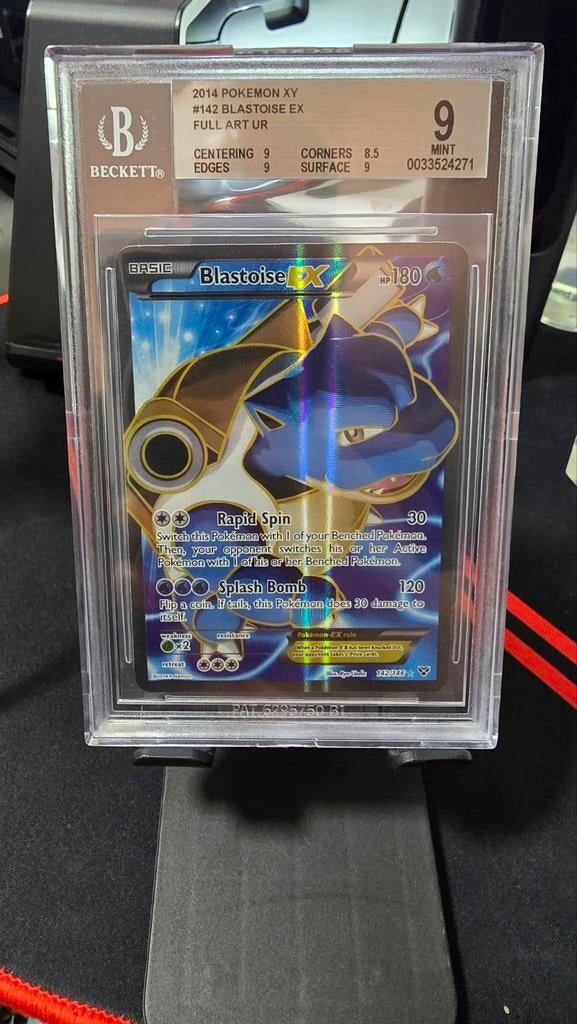 Blastoise Full Art #142 - Pokémonkaart, Ophalen of Verzenden, Zo goed als nieuw, Losse kaart