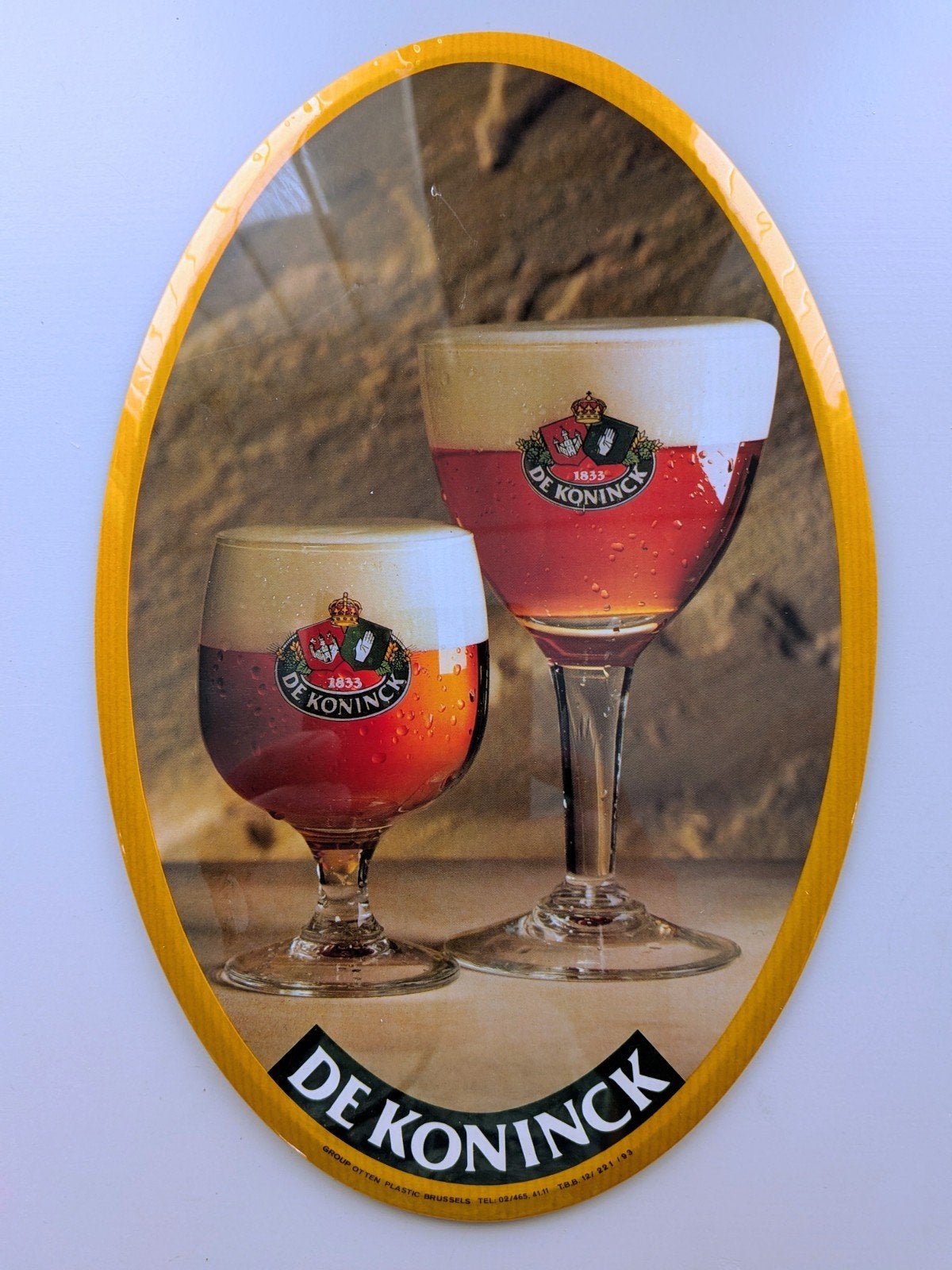 De Koninck kartonnen bordje, Ophalen of Verzenden, Reclamebord, Plaat of Schild, Overige merken