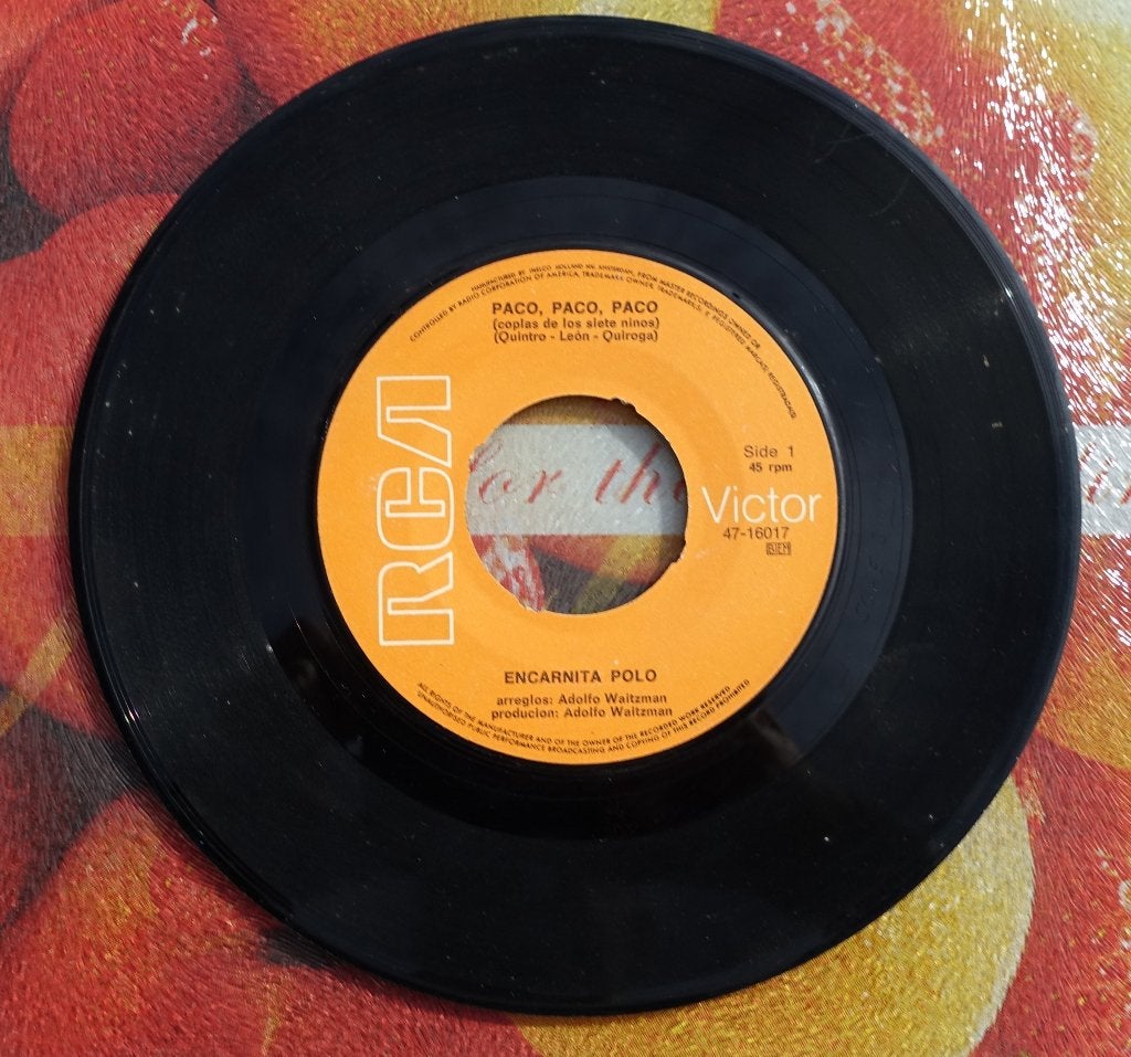 Encarnita Polo - Paco, Paco, Paco (RCA Victor 45 rpm), Gebruikt, Overige genres, 7 inch, Ophalen of Verzenden