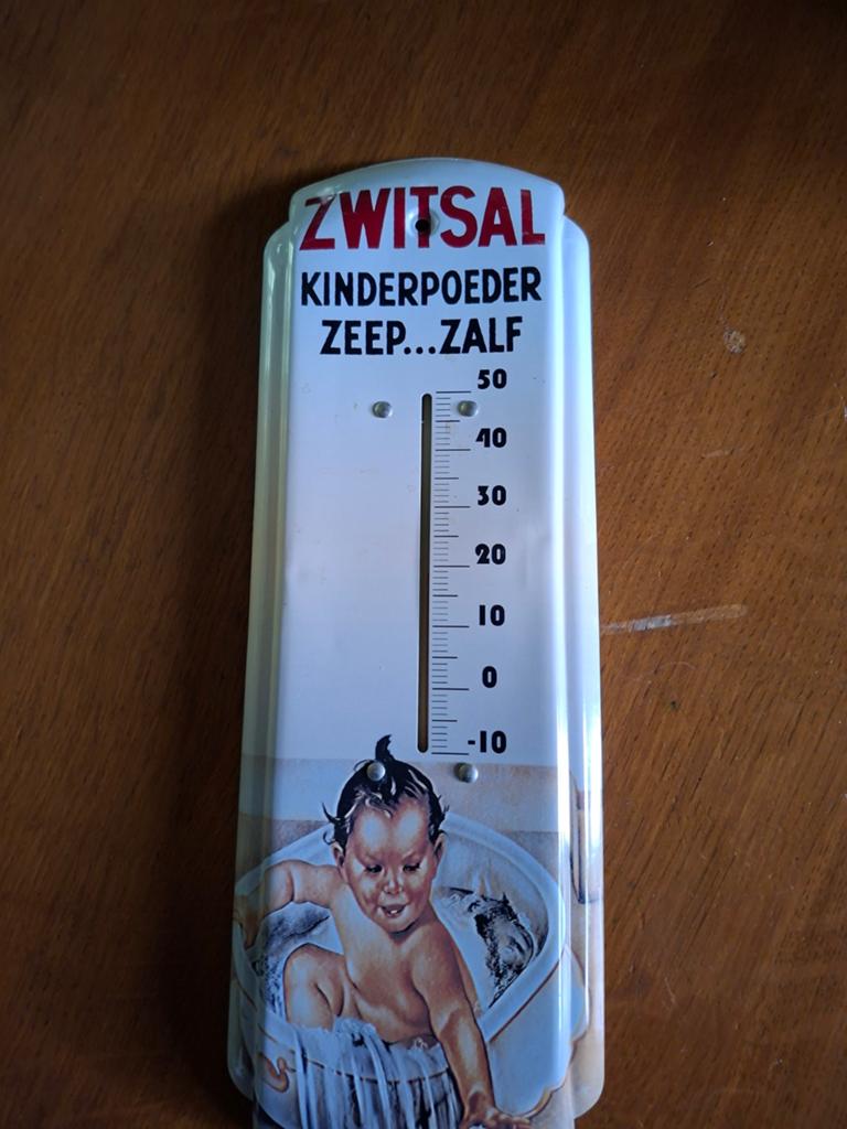 Blikken thermometer zwitzal, Ophalen of Verzenden, Nieuw, Binnenthermometer
