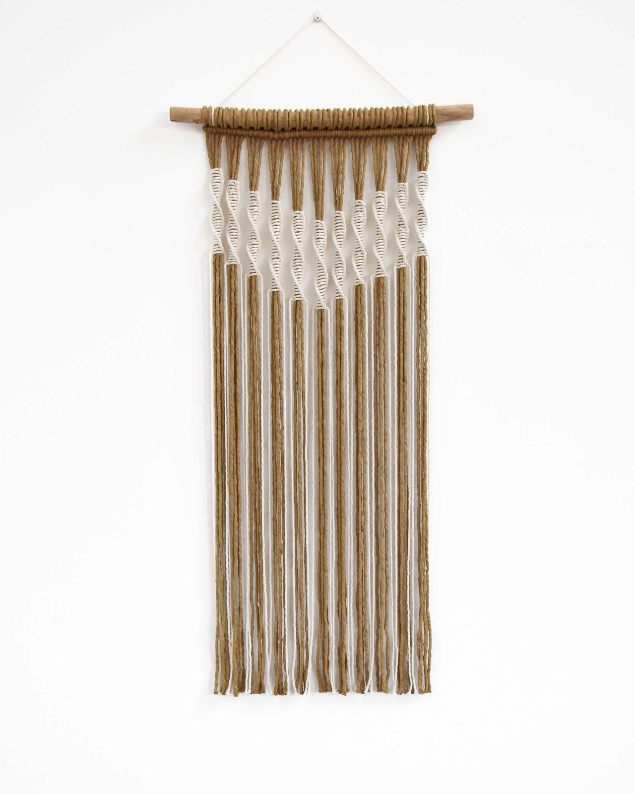 Wandkleed muur decoratie Nature in goudbruin / naturel, Meerkleurig, Wandkleed, Nieuw, 100 cm