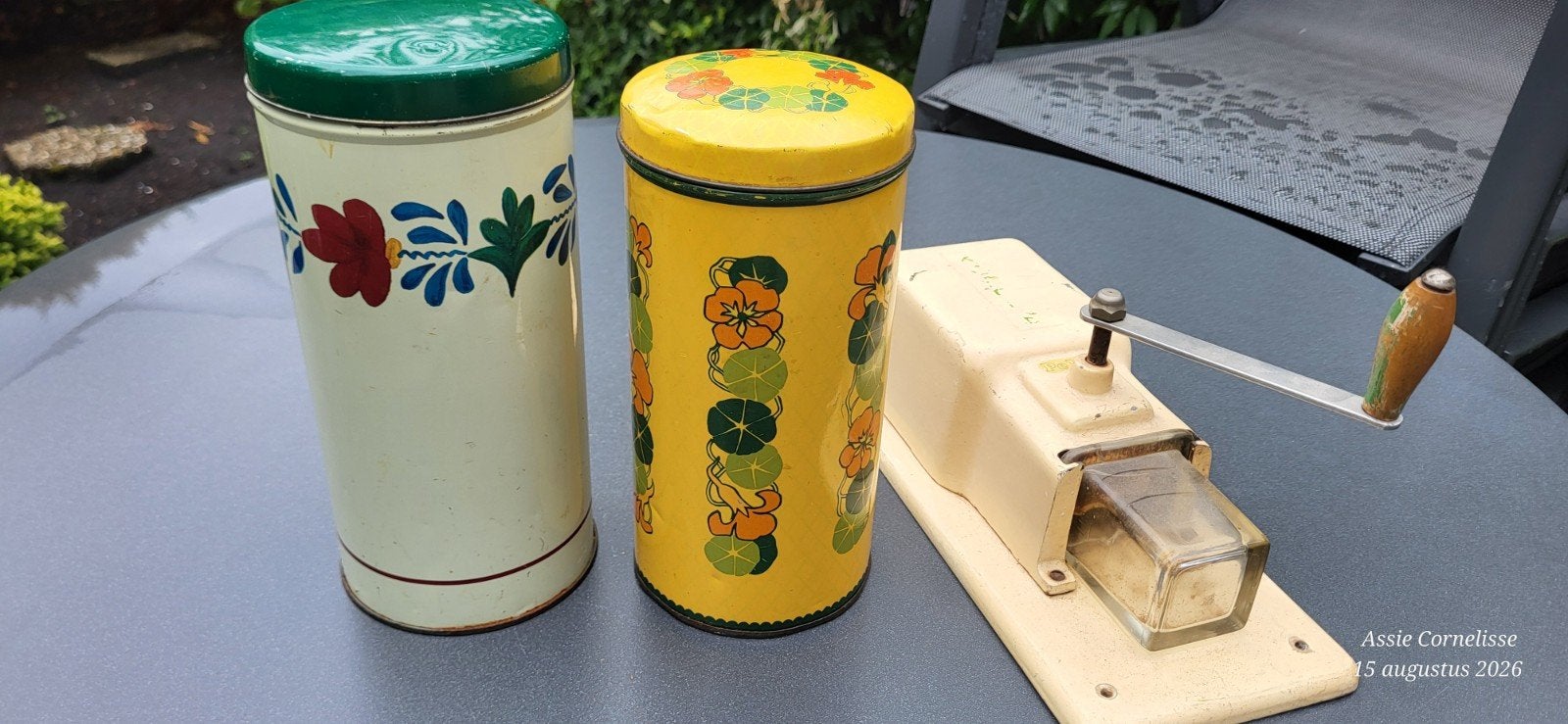 Vintage Beschuitblikken, Koffiemolen, Zinken Emmer & Blik, Ophalen of Verzenden