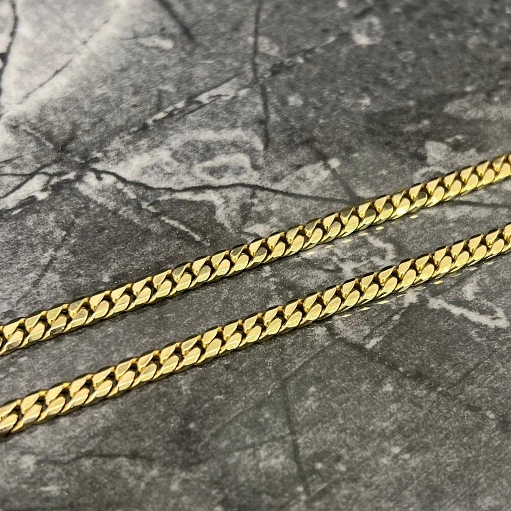 14k gouden ketting massief cuban 46,5 gram schakel, Ophalen of Verzenden, Zo goed als nieuw, Goud