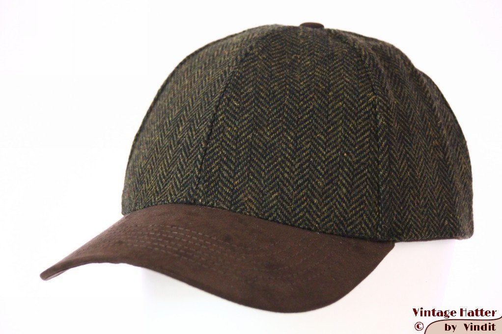 Baseball pet Vissengraat Hawkins groen met bandje 54-61 new, Nieuw, Pet, Hawkins, One size fits all