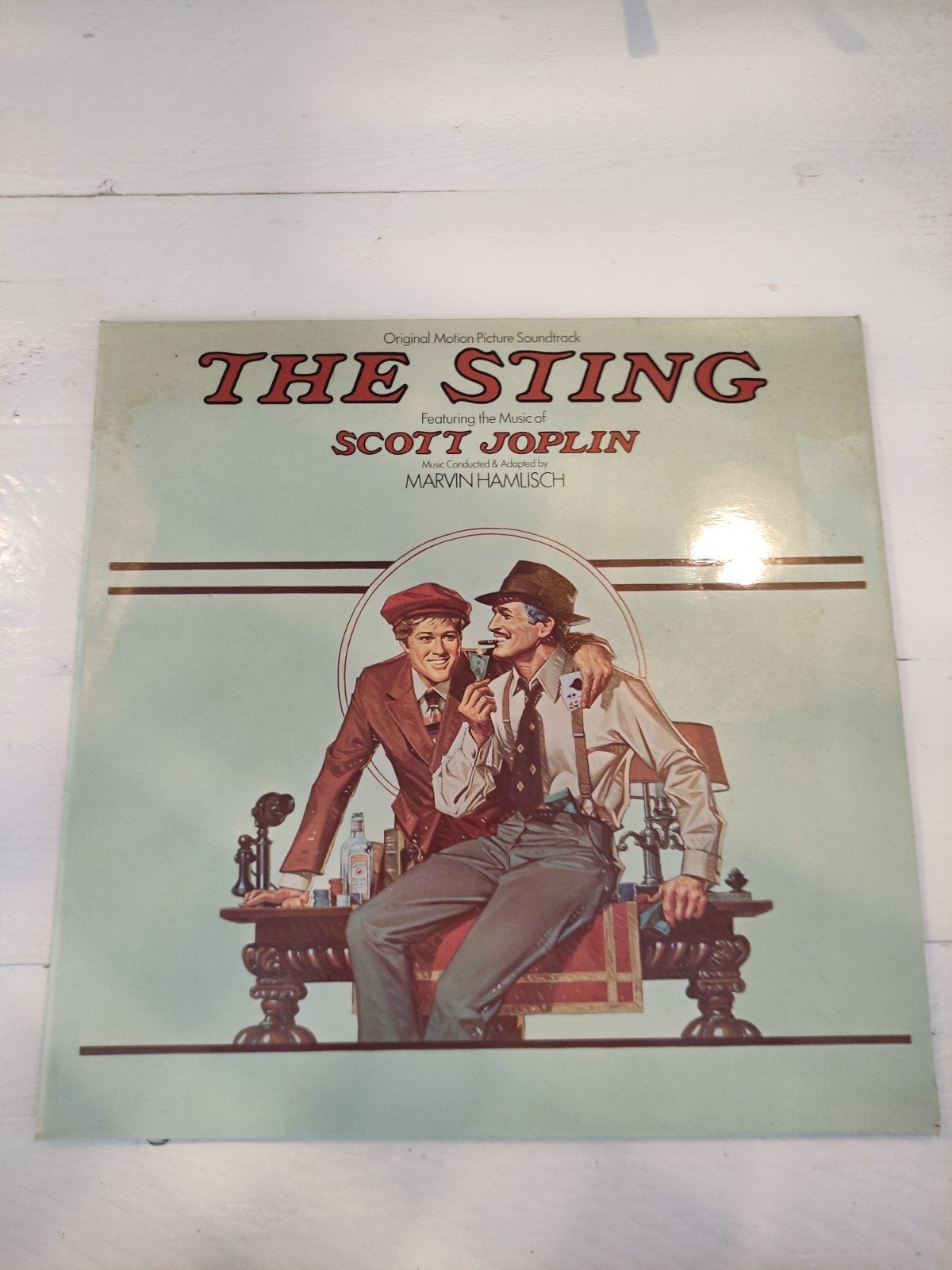 The Sting Soundtrack LP - Scott Joplin - Marvin Hamlisch, LP, Gebruikt, Soundtrack, Ophalen of Verzenden