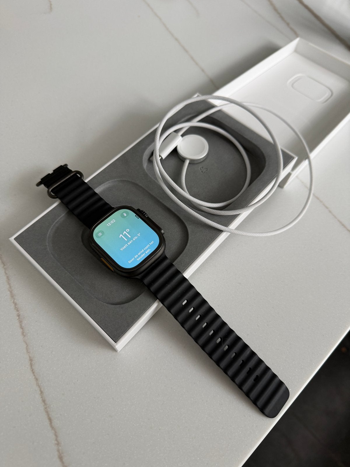Apple Watch Ultra 3 met garantie en 100% batterij, Afstand, Zwart, IOS, Ophalen of Verzenden