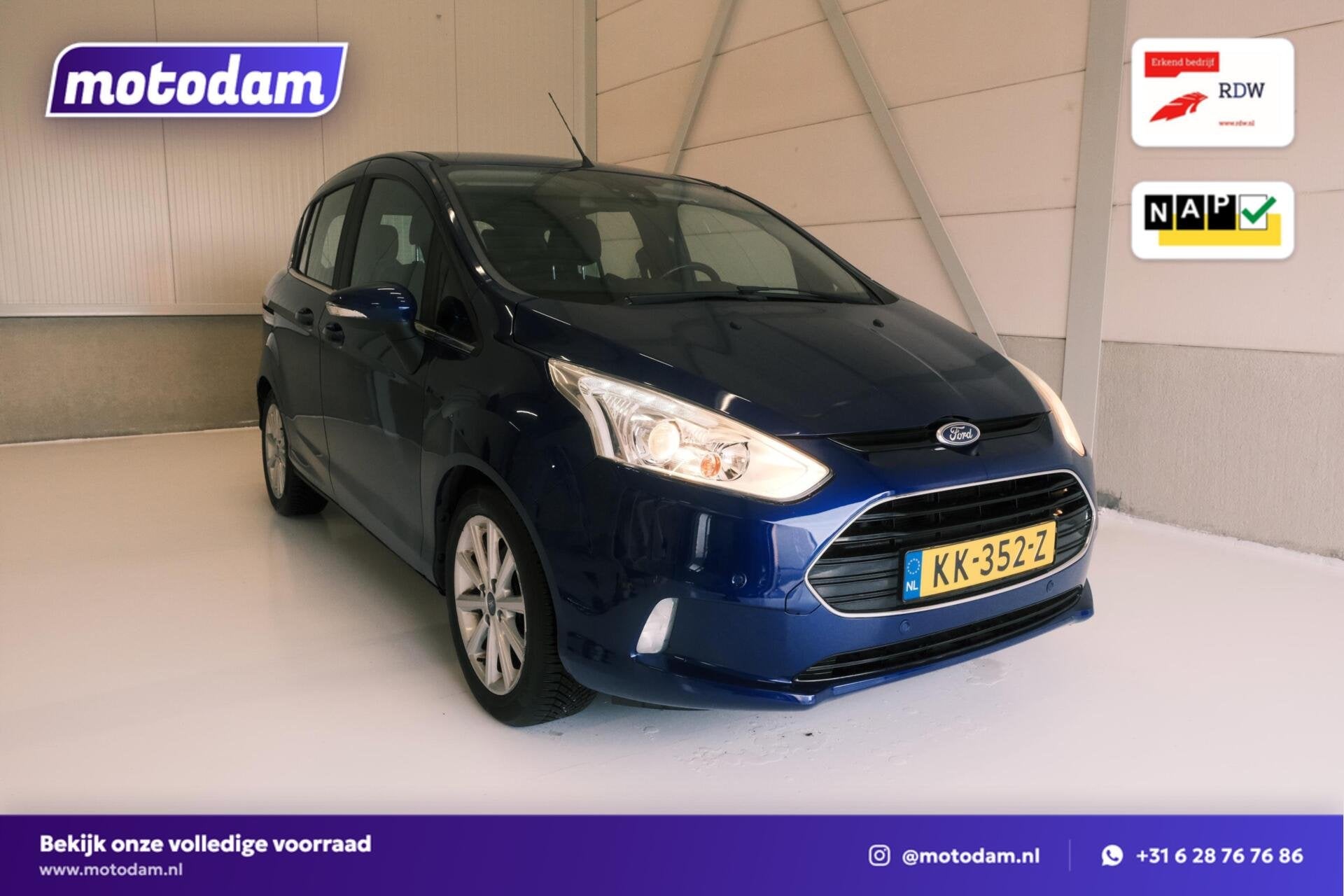 Ford B-Max 1.0 EcoBoost Titanium NAP NAVI CAMERA, Voorwielaandrijving, Gebruikt, Origineel Nederlands, Bedrijf
