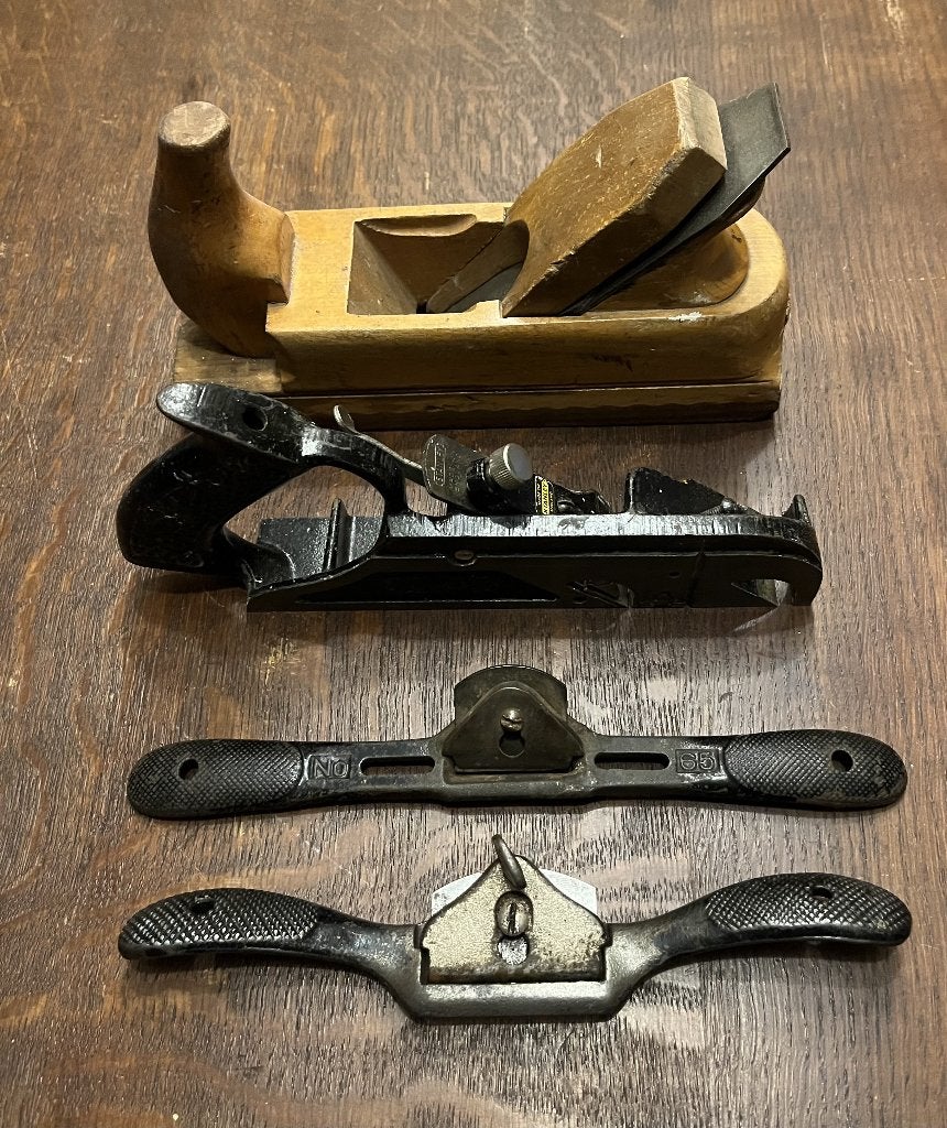 Setje houtschaven Stanley en Nooitgedagt No. 78, 65 en 51, Antiek en Kunst, Antiek | Gereedschap en Instrumenten, Ophalen of Verzenden