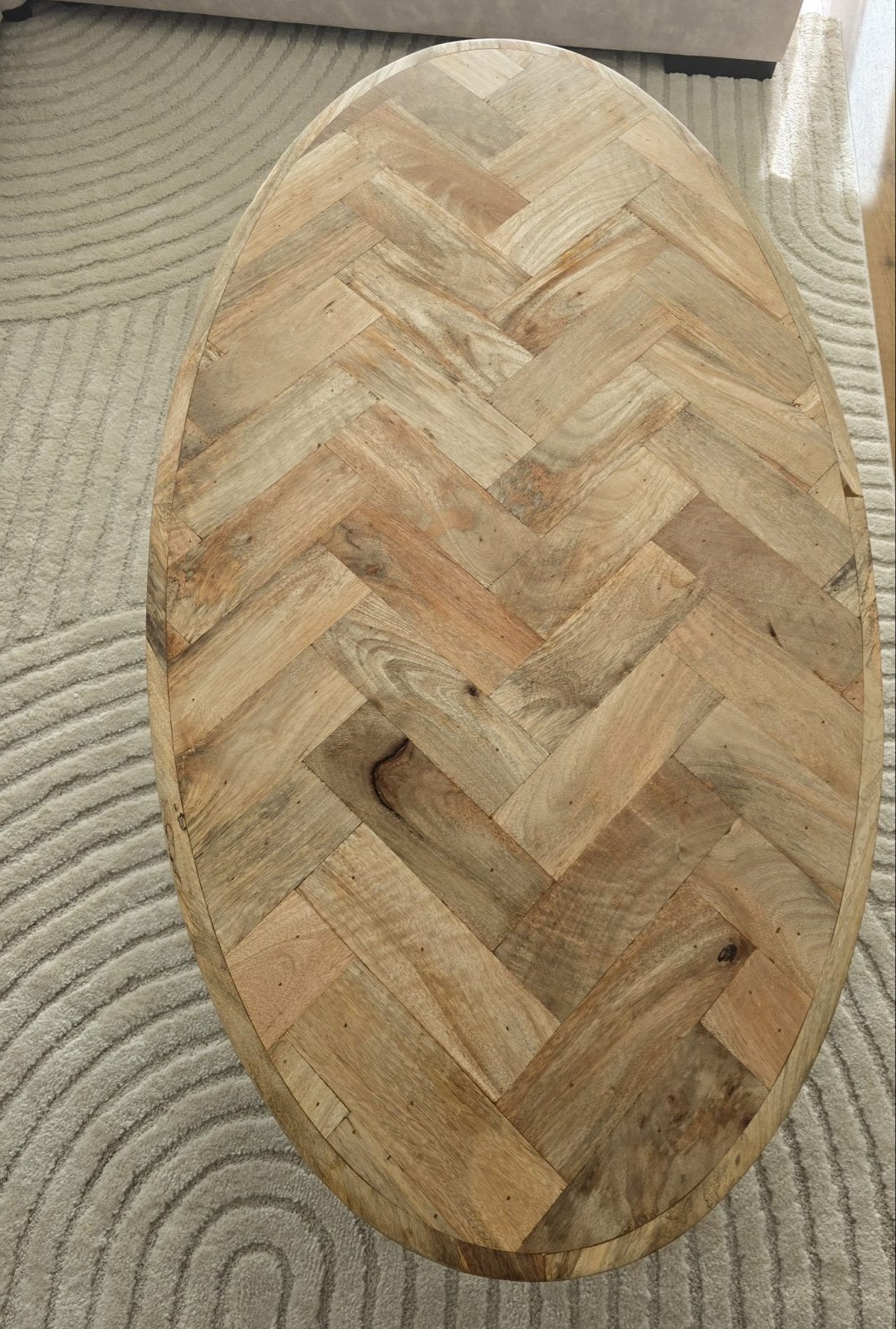 Salontafel ovaal 130x70 cm - Zo goed als nieuw, Ophalen, 50 tot 100 cm, 100 tot 150 cm, Zo goed als nieuw
