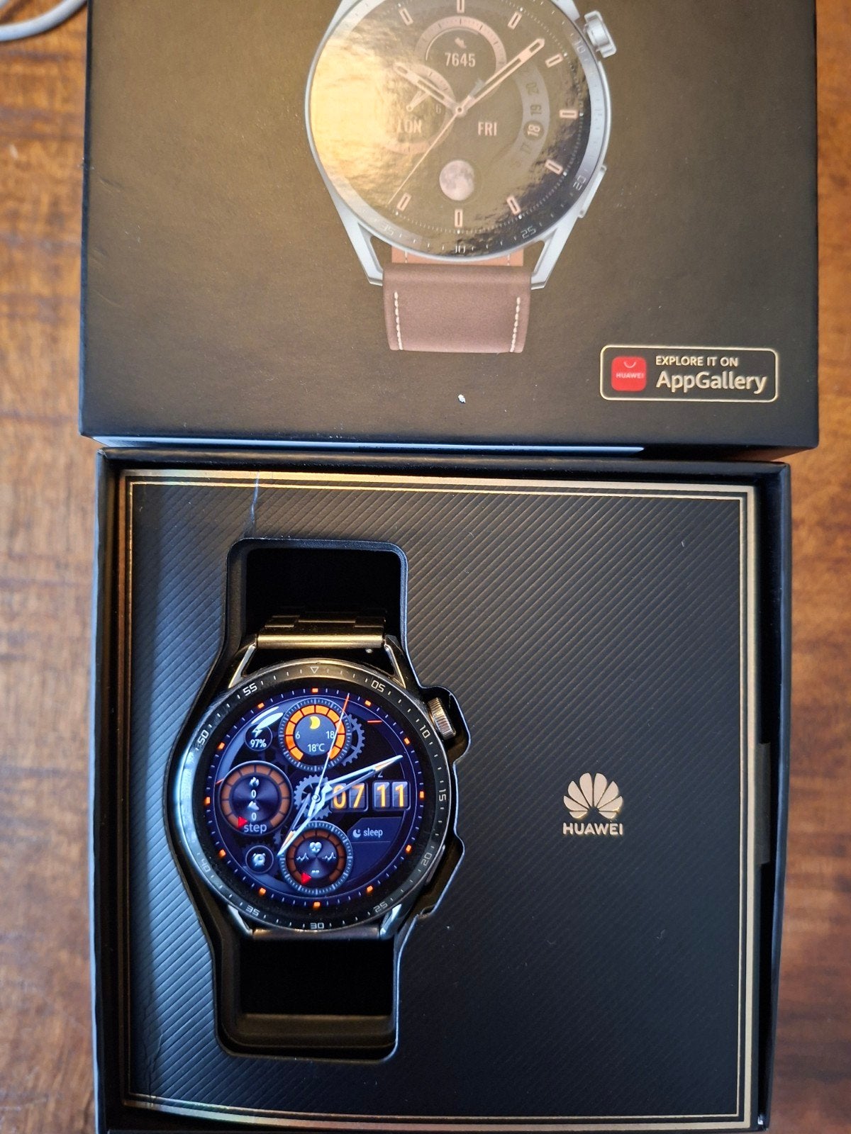 Huawei Watch GT 3 46mm als nieuw met extra rode band, Zwart, Huawei Watch, Ophalen of Verzenden, Zo goed als nieuw